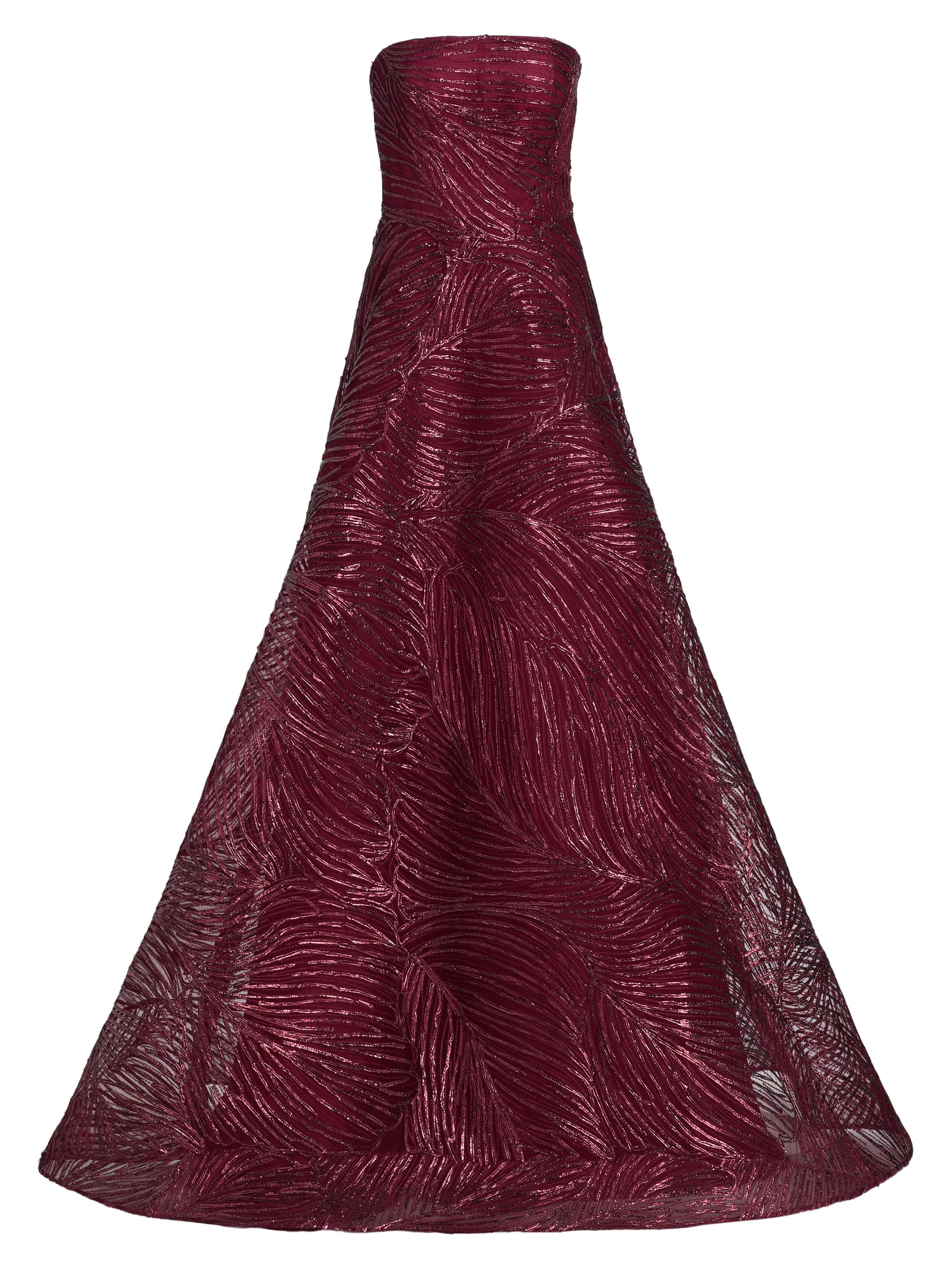 Naeem Khan Women's Beaded Strapless Gown - Bordeaux