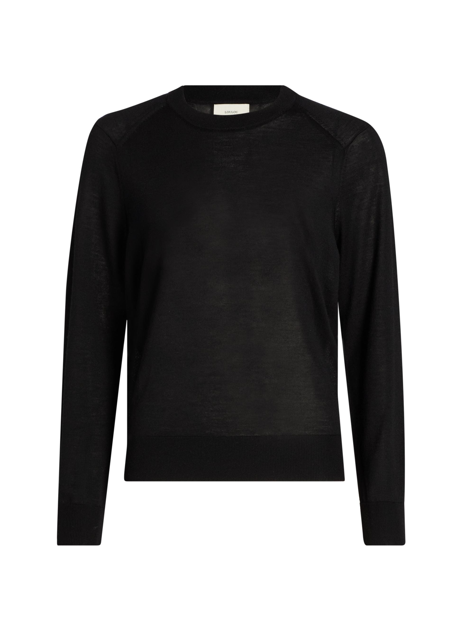 Loulou de Saison Women's Ditto Fine Crewneck Sweater - Black