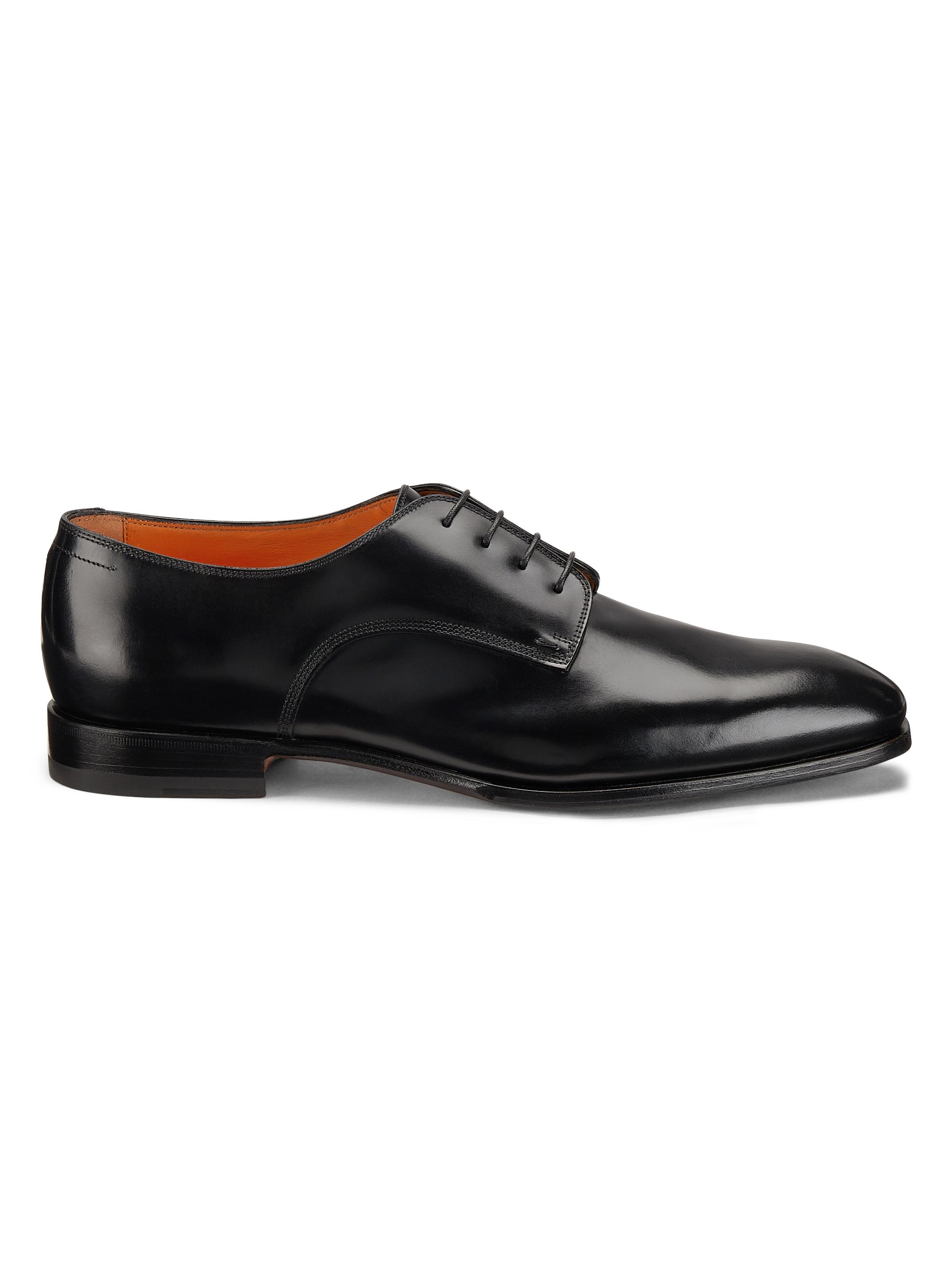 Santoni Men's Archer Leather Oxfords - Black