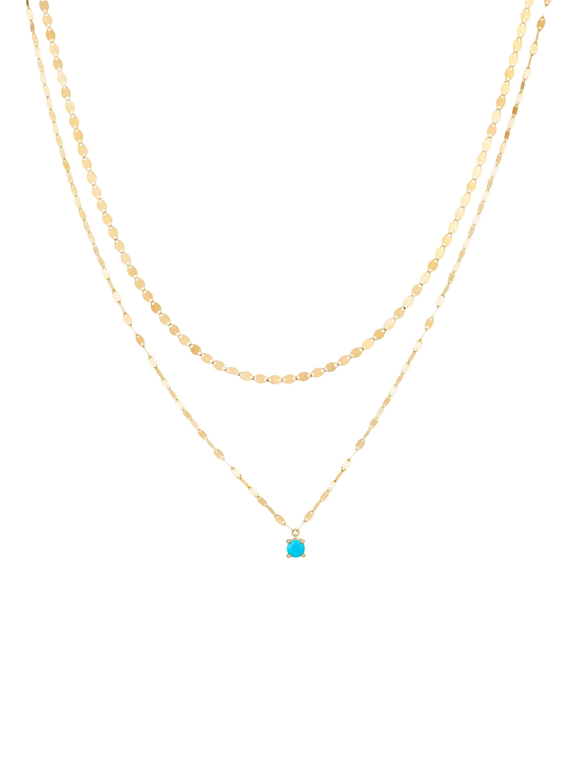Lana Women's Solo 14K Yellow Gold & Turquoise Double-Chain Necklace - Yellow Gold