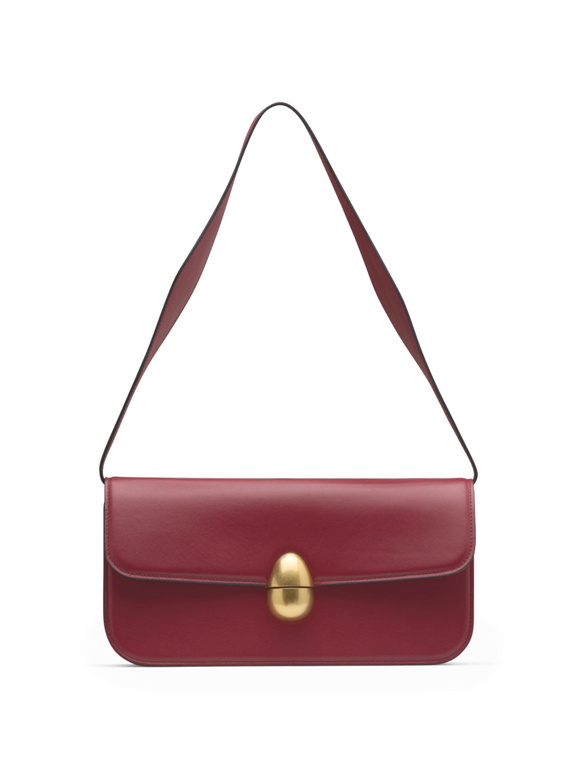 Neous Women's Phoenix East To West Leather Shoulder Bag - Ruby