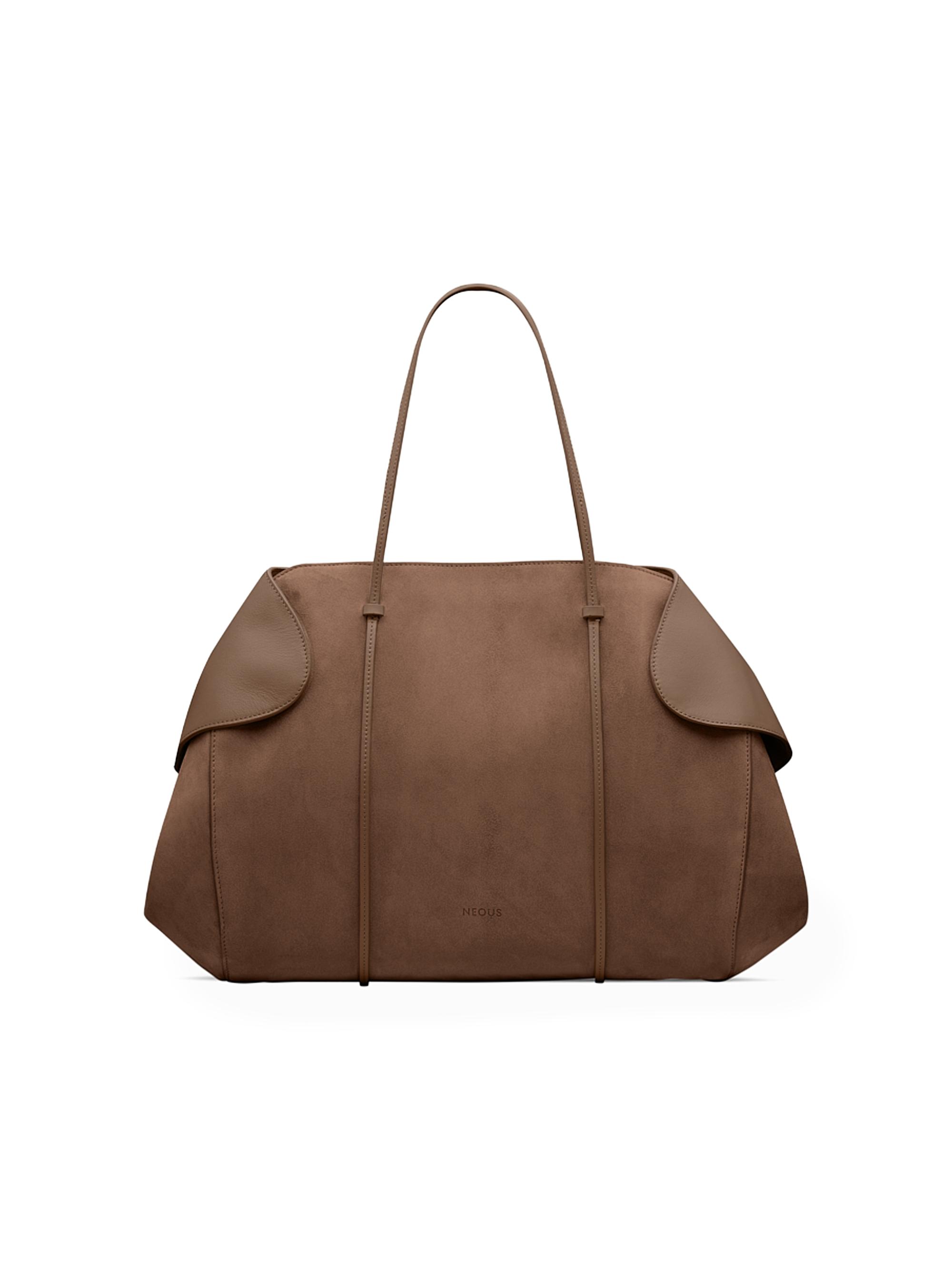 Neous Women's Berenices Suede & Leather Shoulder Bag - Dark Taupe