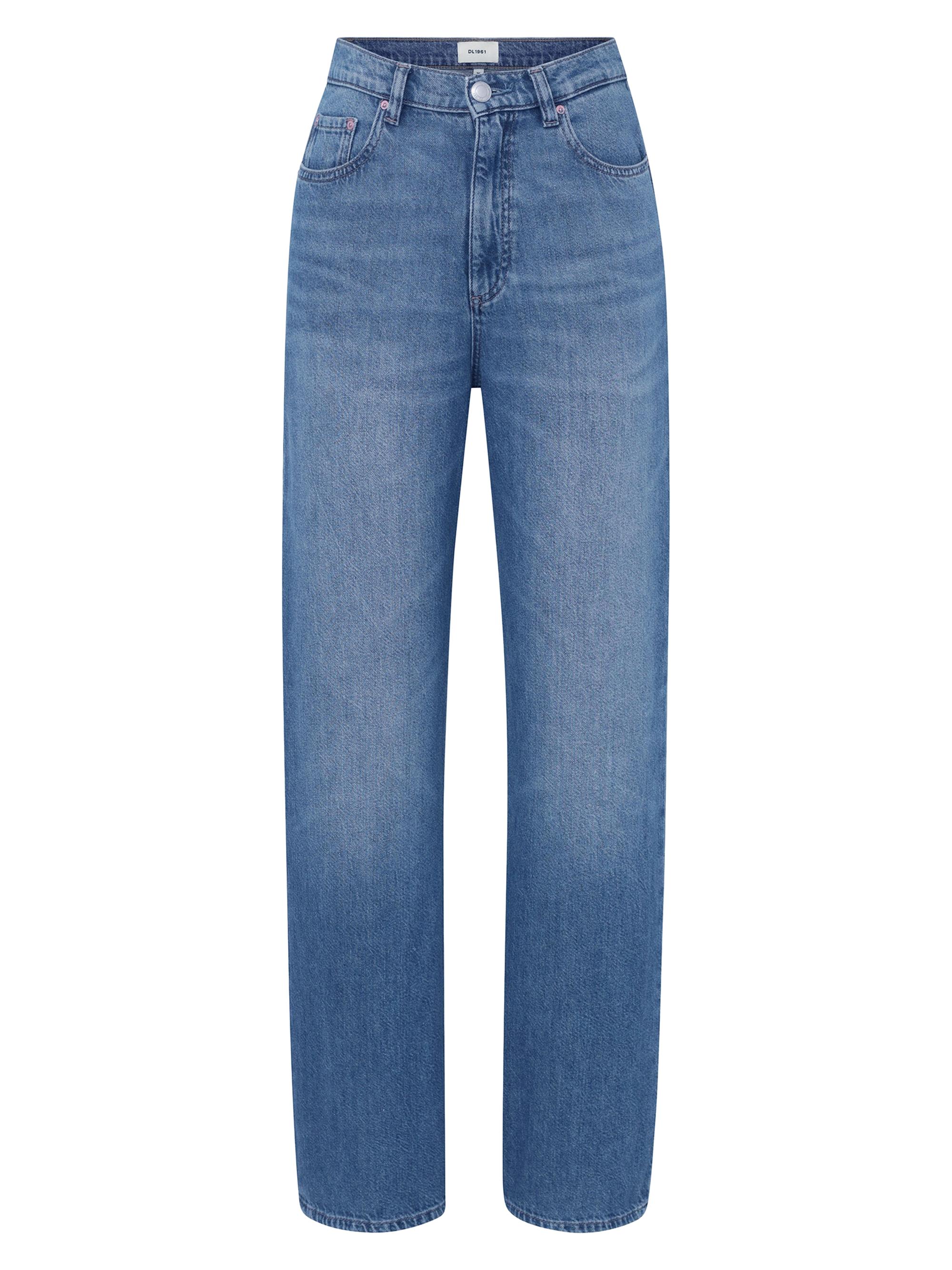 DL1961 Women's Karmine Refined Wide Leg Sculpt System Aura High Rise Jeans - Lapis