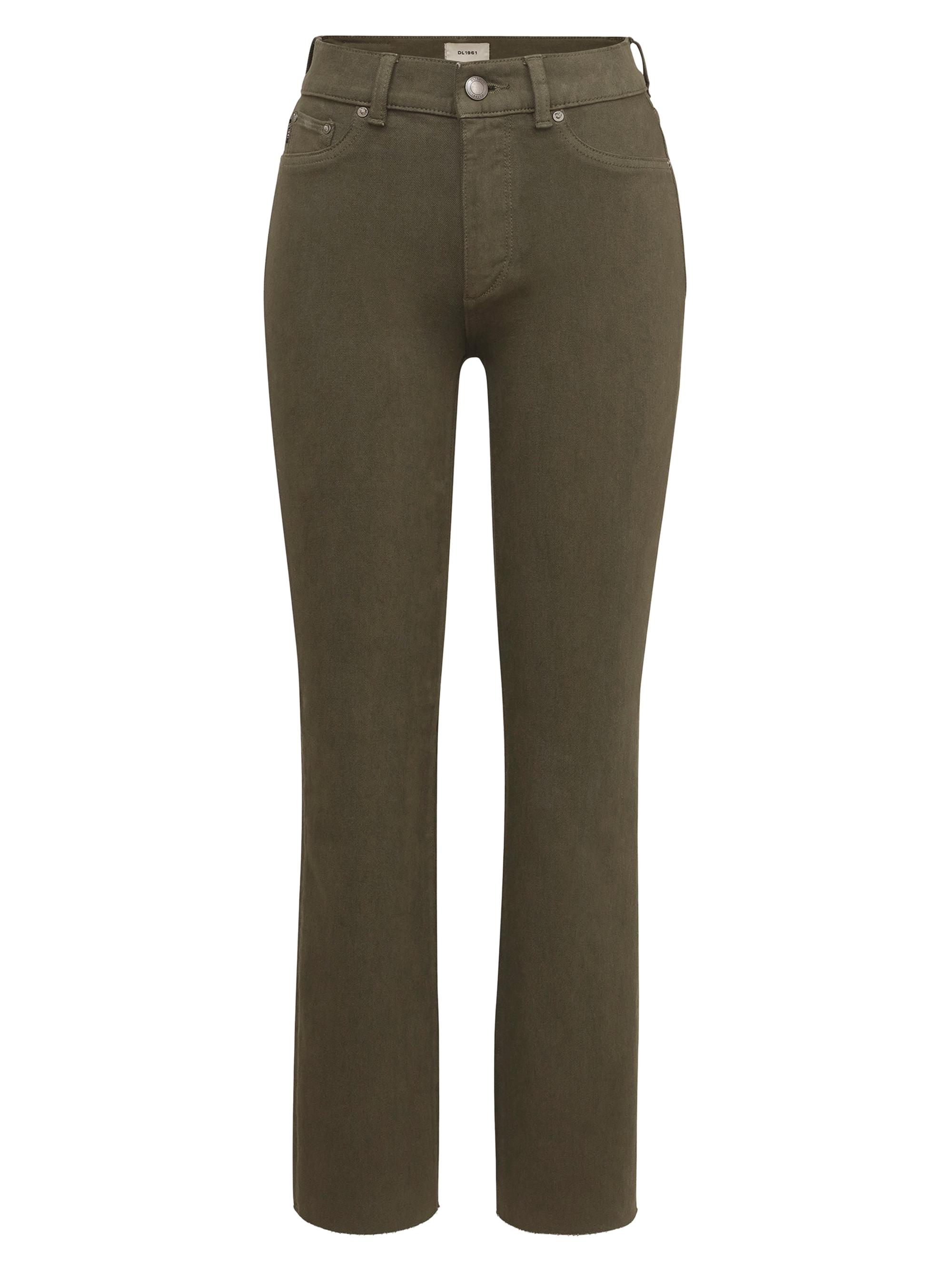 DL1961 Premium Denim Women's Mara Straight Mid Rise Instasculpt Ankle Jeans - Trellis