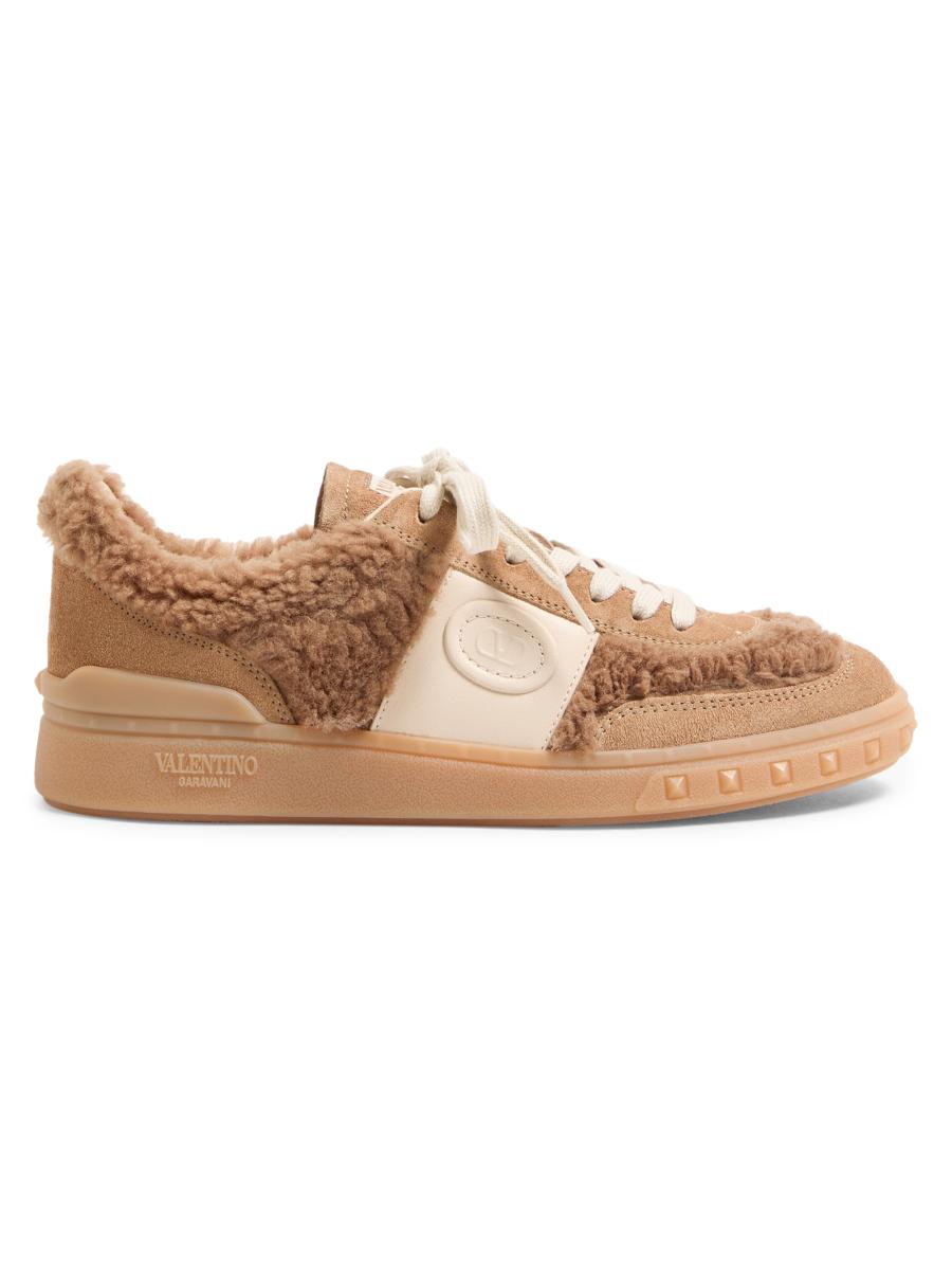 Valentino Garavani Upvillage Sneakers in Wool and Crust Leather