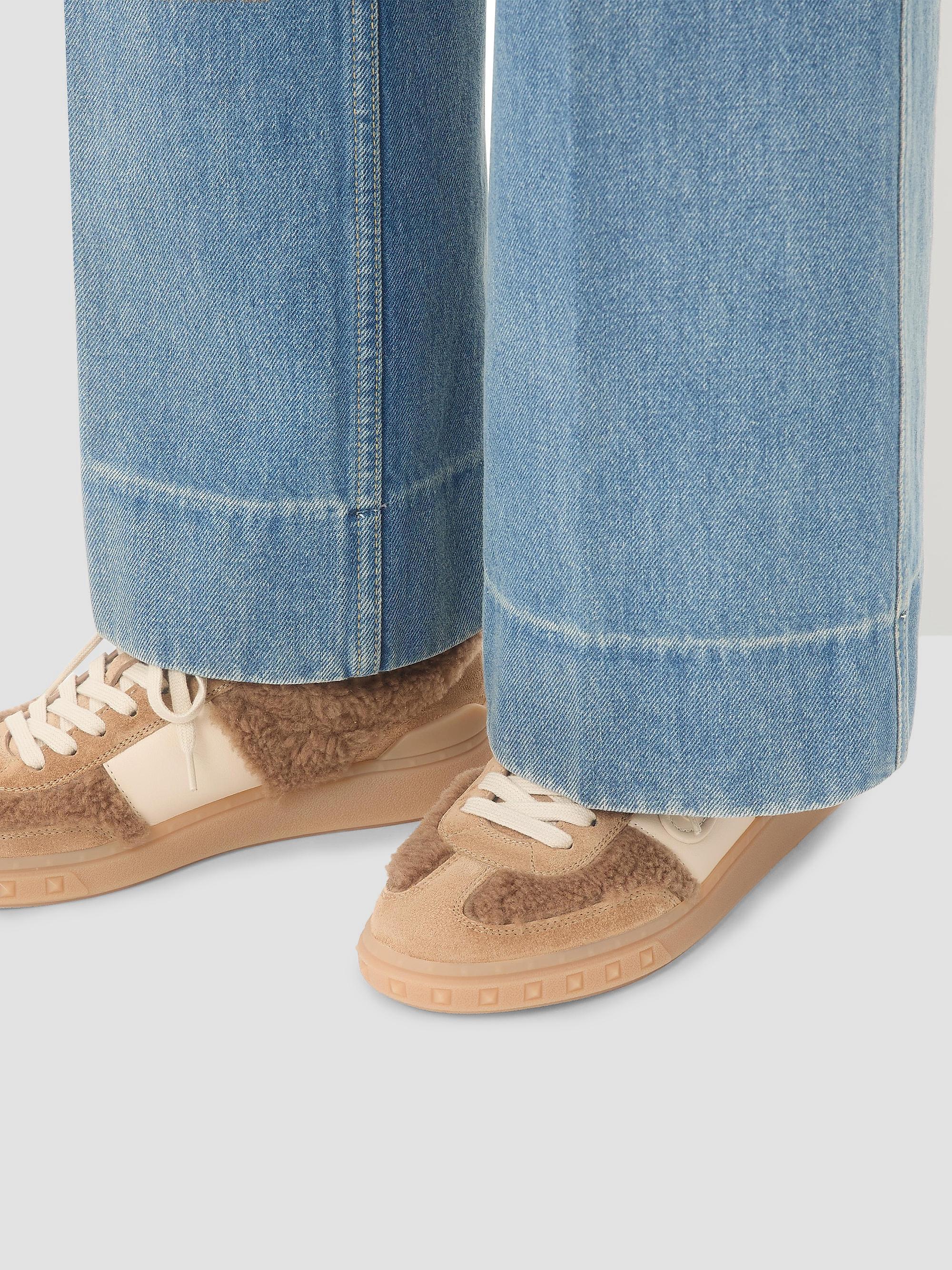 Valentino Garavani Upvillage Sneakers in Wool and Crust Leather