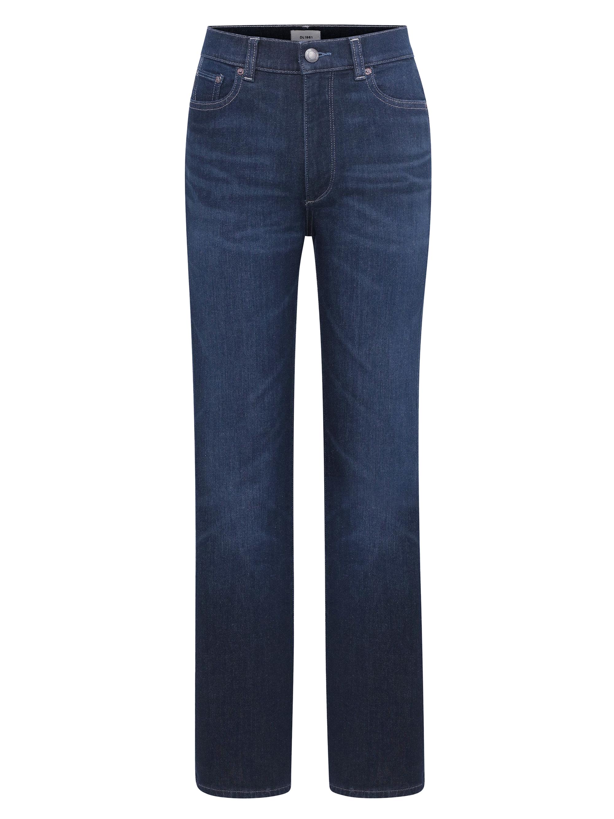 DL1961 Women's Halle Straight High Rise Instasculpt Jeans - Crescent Harbor