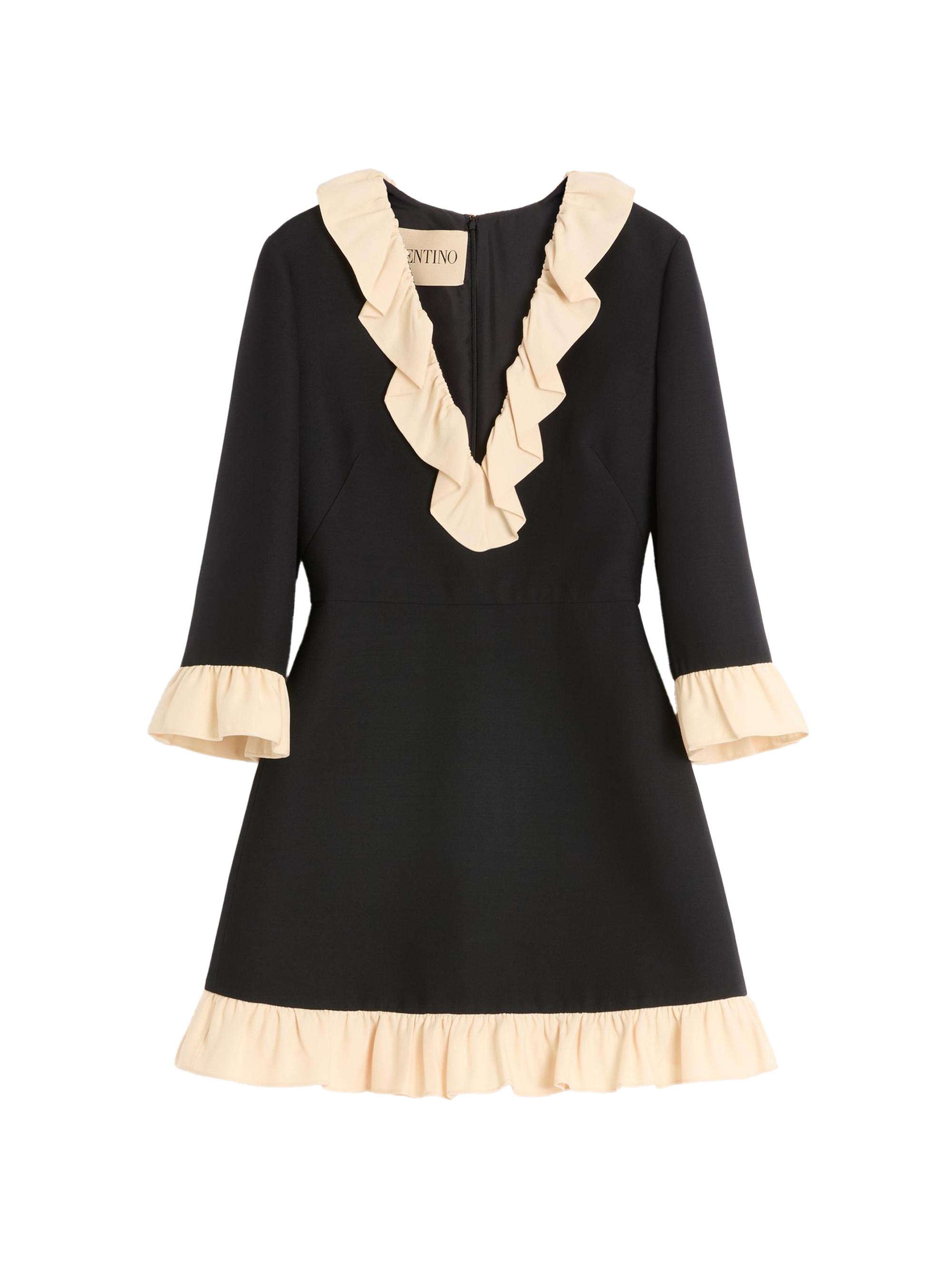 Valentino Garavani Women's Crepe Couture Short Dress - Black Multi