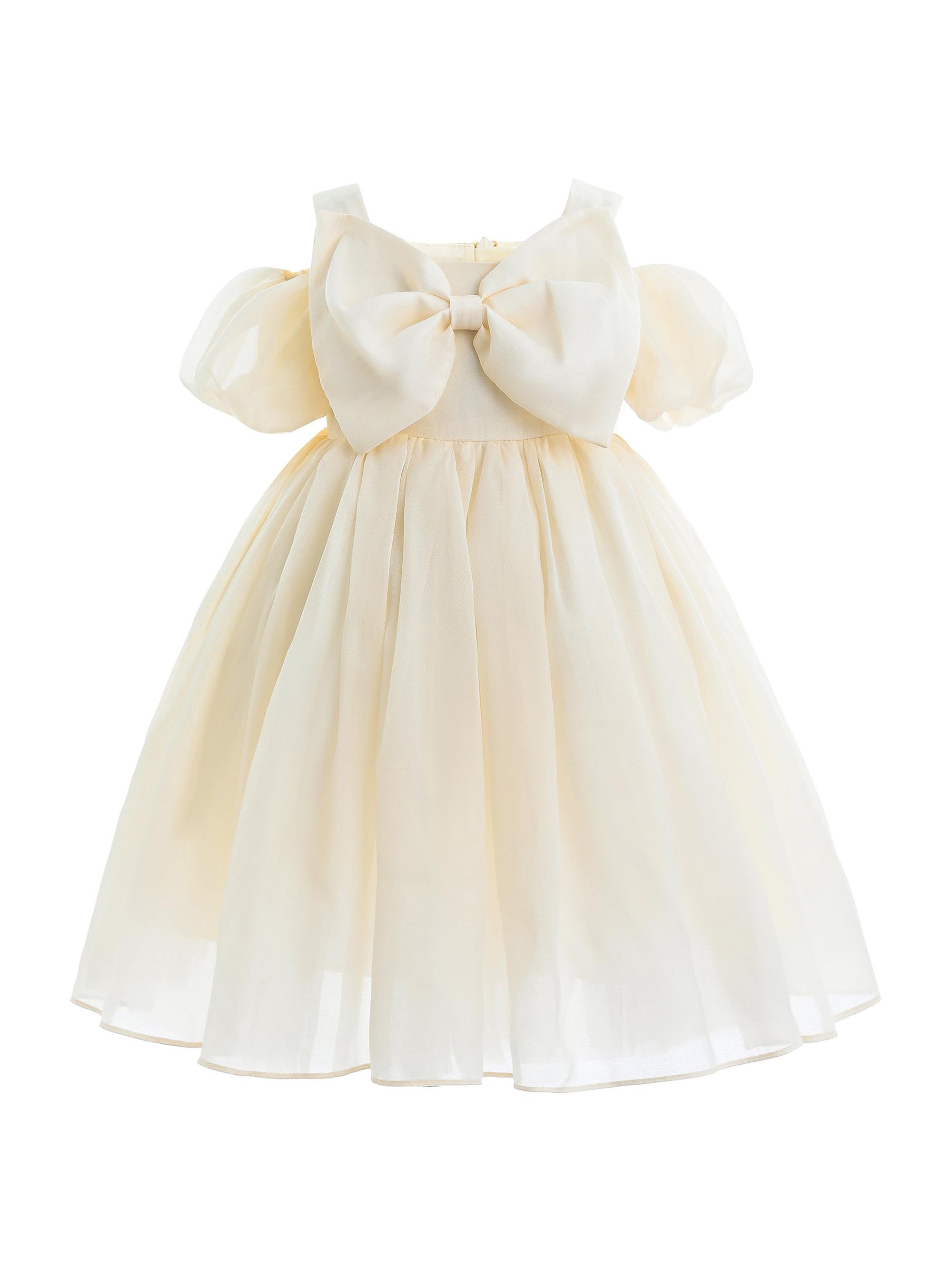 Tulleen Little Girl's & Girl's Modenna Dress - Champagne