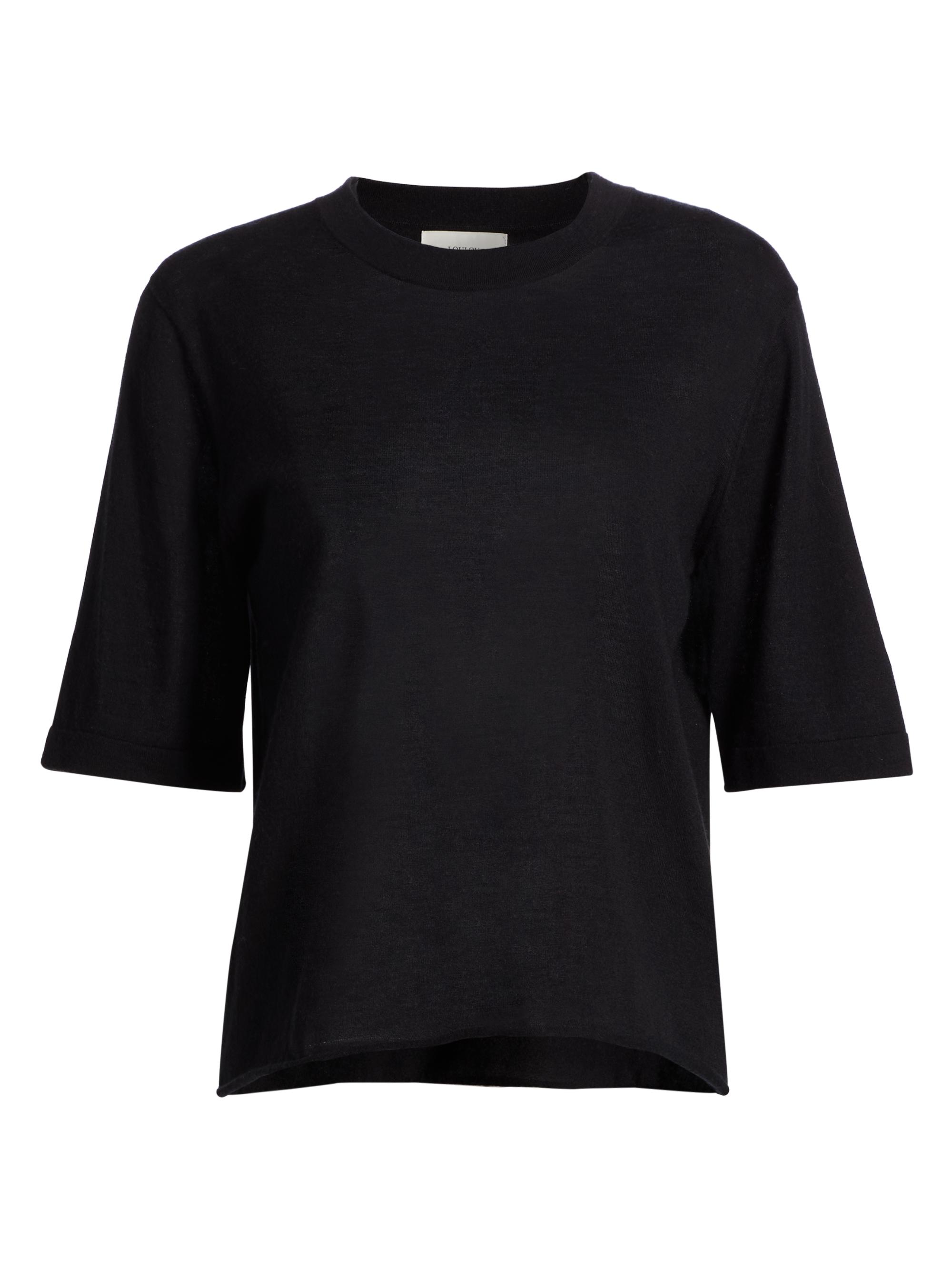 Loulou de Saison Women's Nala Fine Short-Sleeve Top - Black