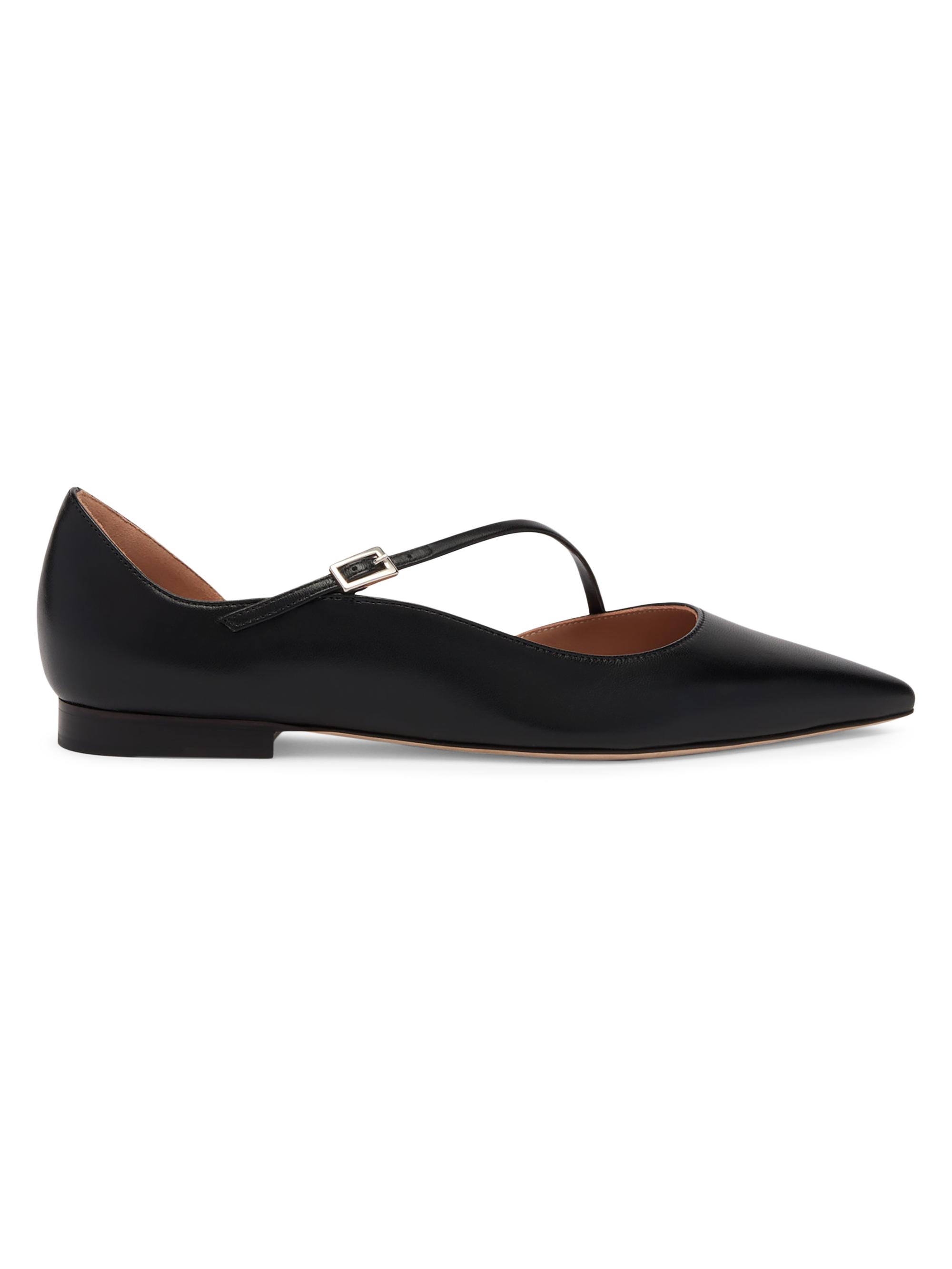 Malone Souliers Women's Bettina Leather Flat Pumps - Black