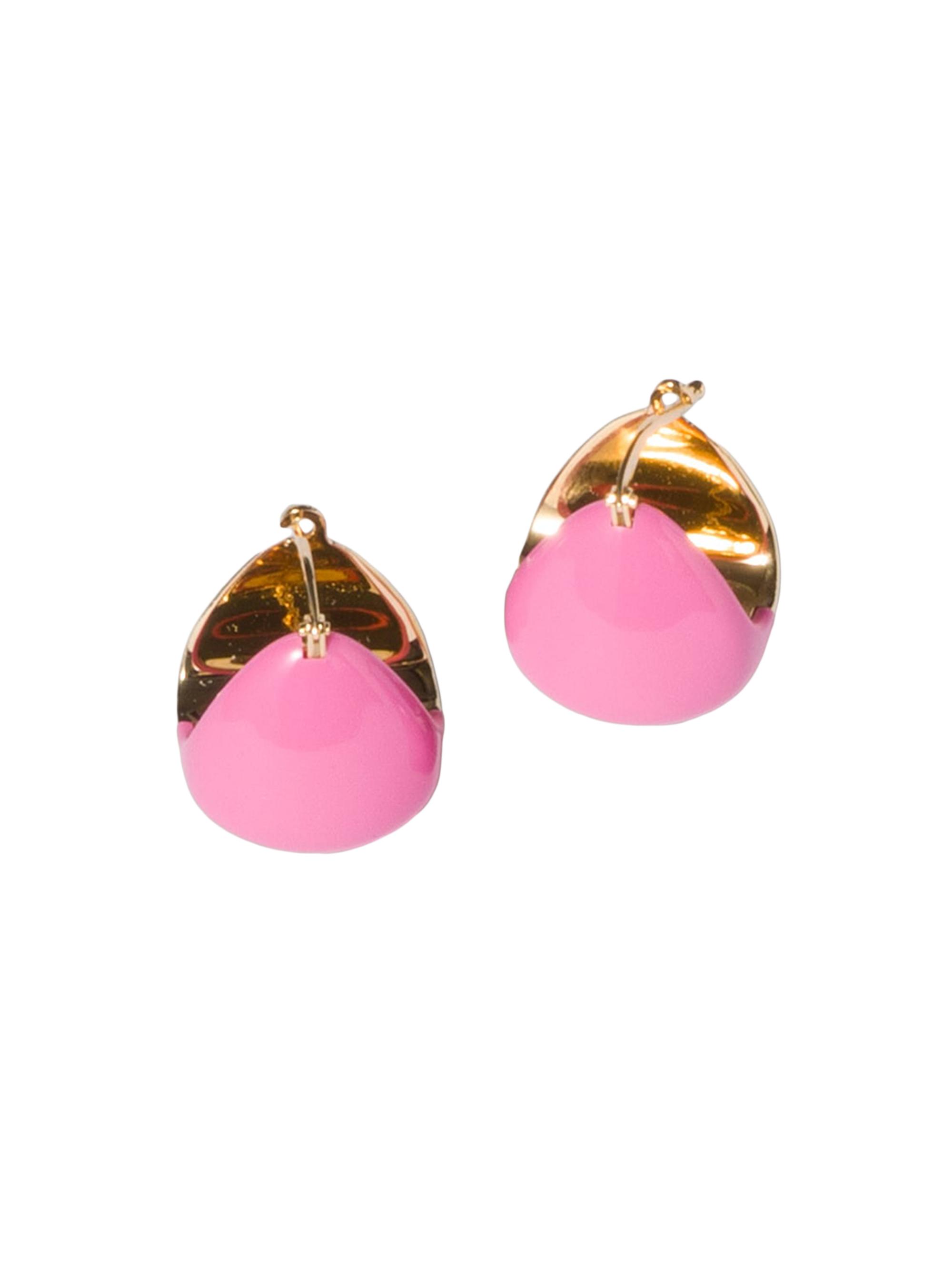 Miu Miu Women's Enameled Metal Earrings - Dark Pink