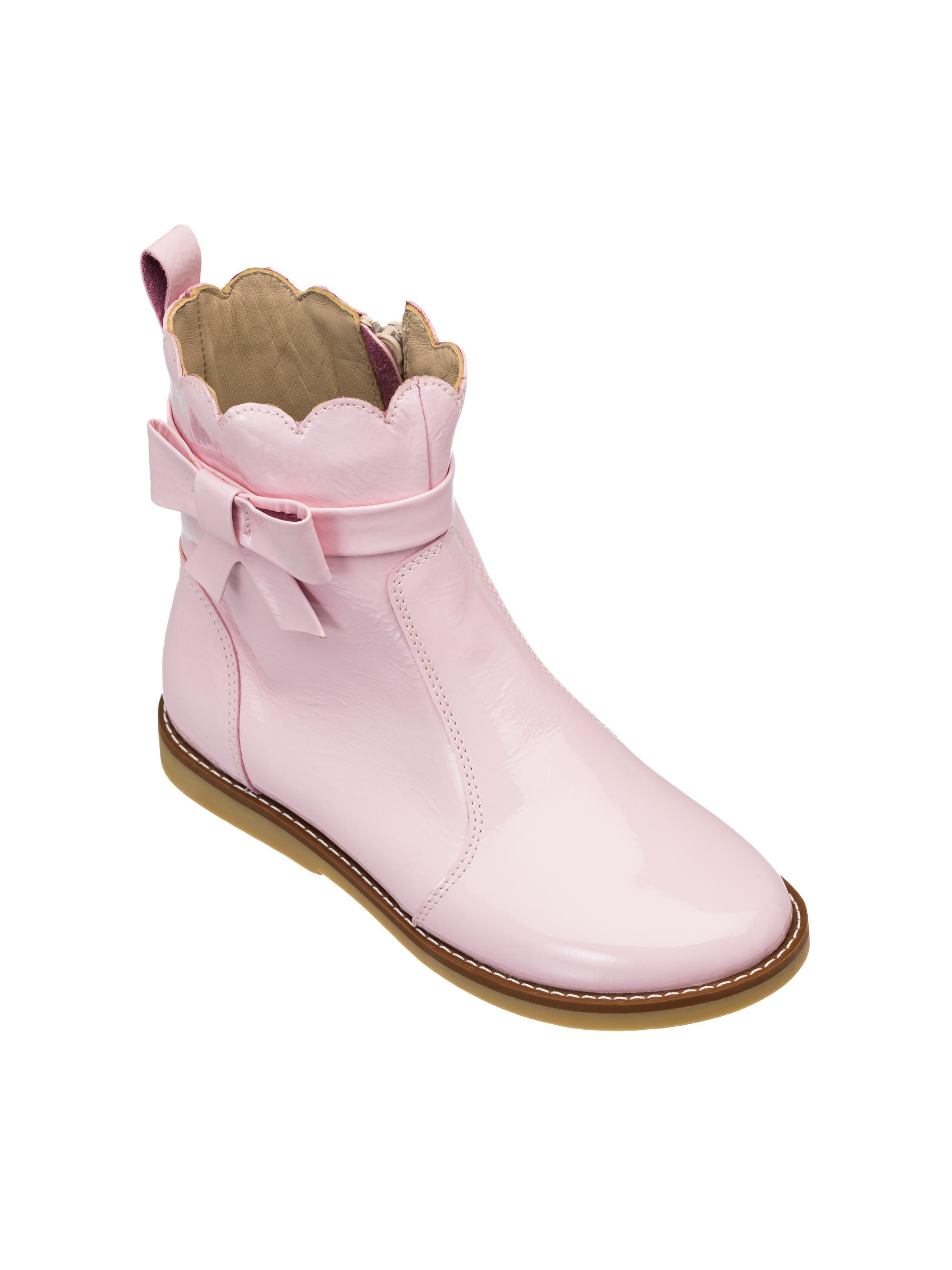 Elephantito Little Girl's & Girl's Cellia Leather Booties - Pink 6 (Child)