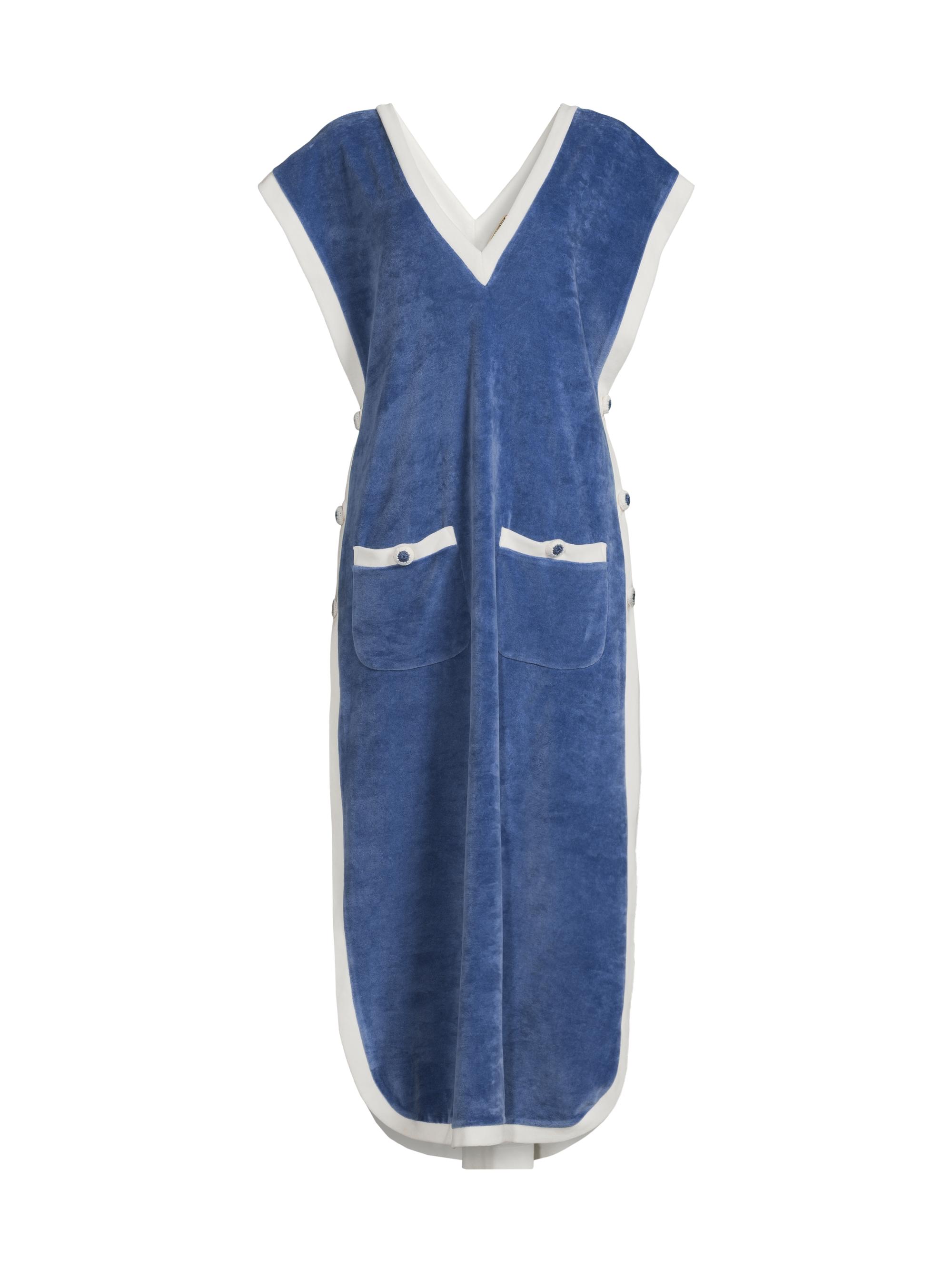 My Beachy Side Women's Peony Caftan Cover-Up Dress - Navy