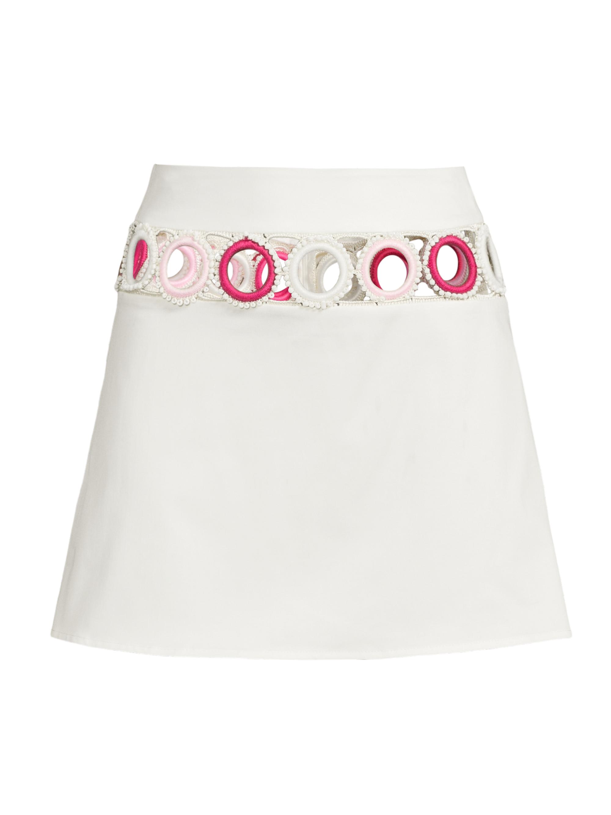 My Beachy Side Women's Palma Cut-Out Stretch-Cotton Cover-Up Miniskirt - Pink