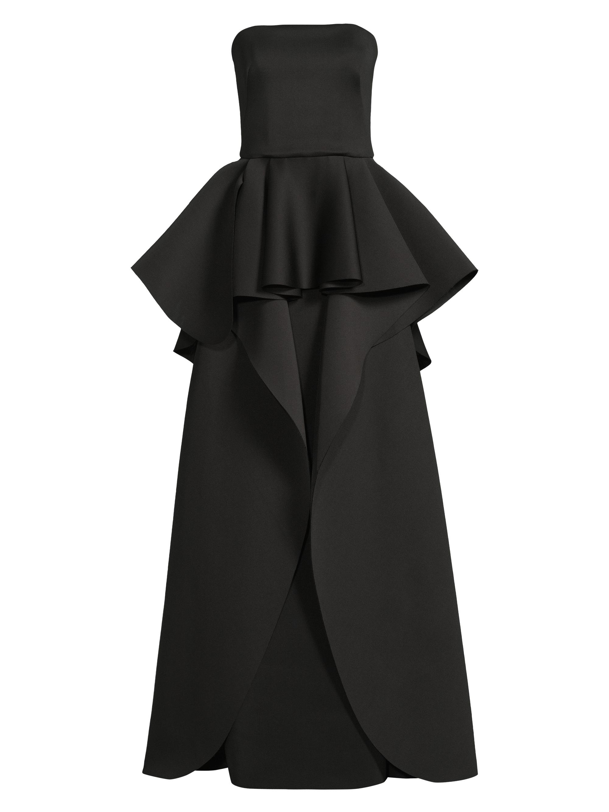Avenia Peplum Strapless Gown