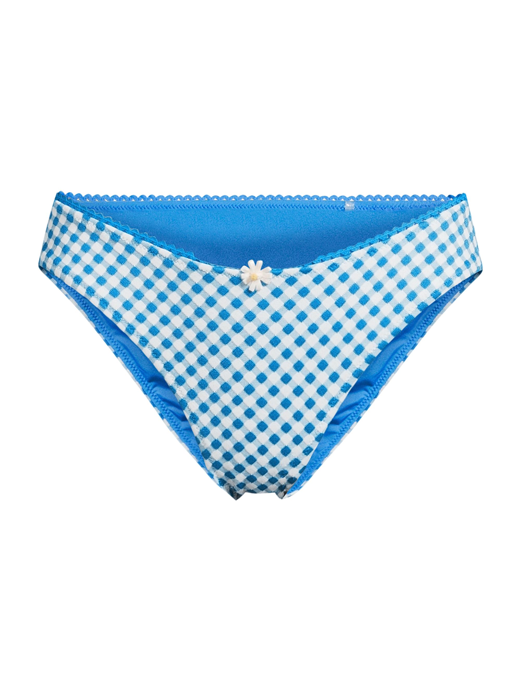 Solid & Striped Women's The Daphne Gingham Bikini Bottom - Cosmic Blue Gingham