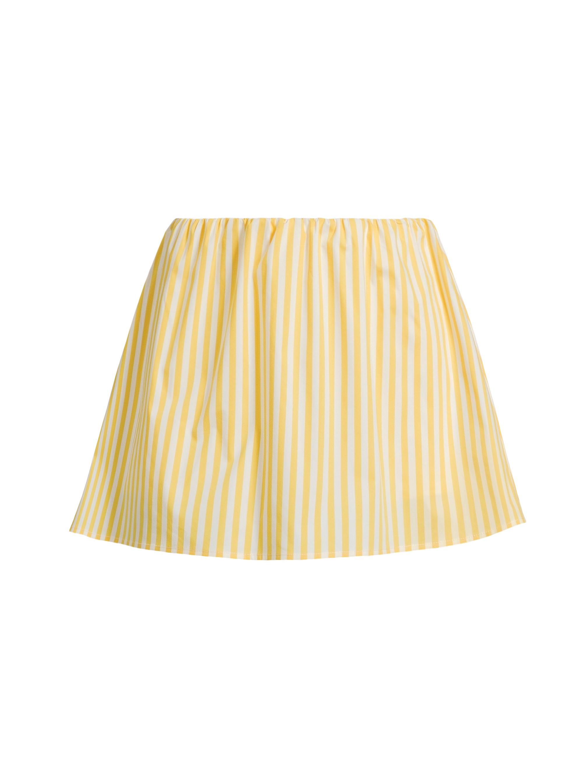 Solid & Striped Women's The Brinley Poplin Miniskirt - Lemon Drop Brule