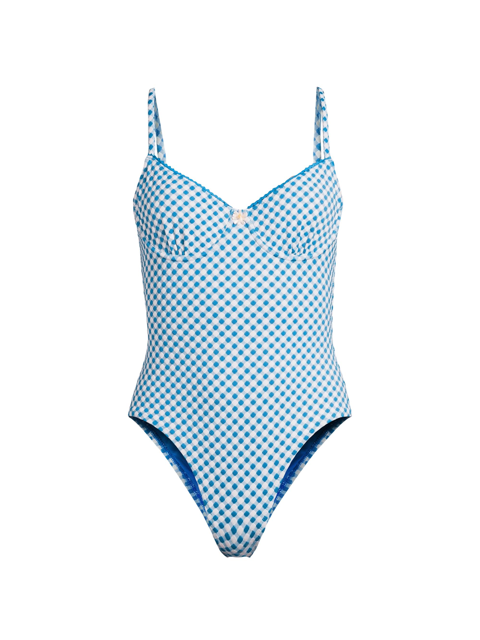Solid & Striped Women's The Taylor Gingham One-Piece Swimsuit - Cosmic Blue Gingham