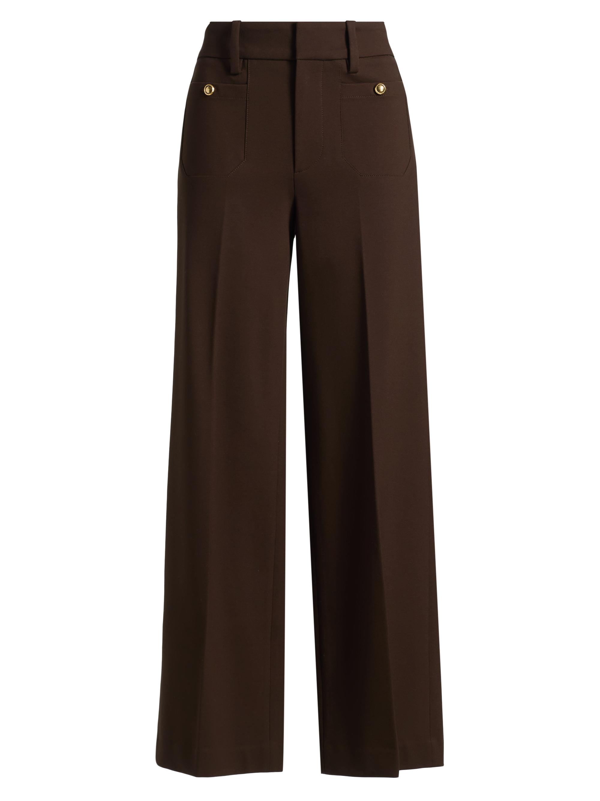 FRAME Women's Slim Palazzo Pleated Trousers - Americano