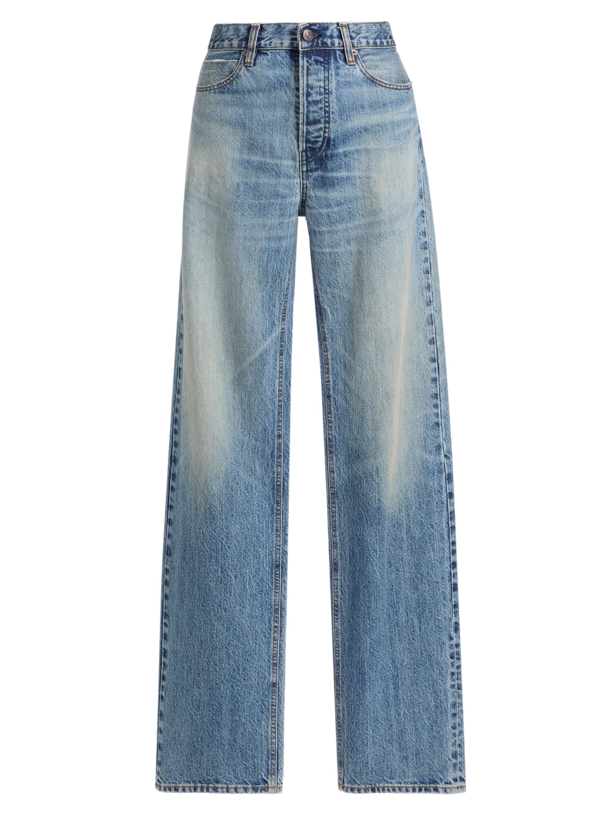 FRAME Women's The Stack Relaxed Straight Jeans - Psychic