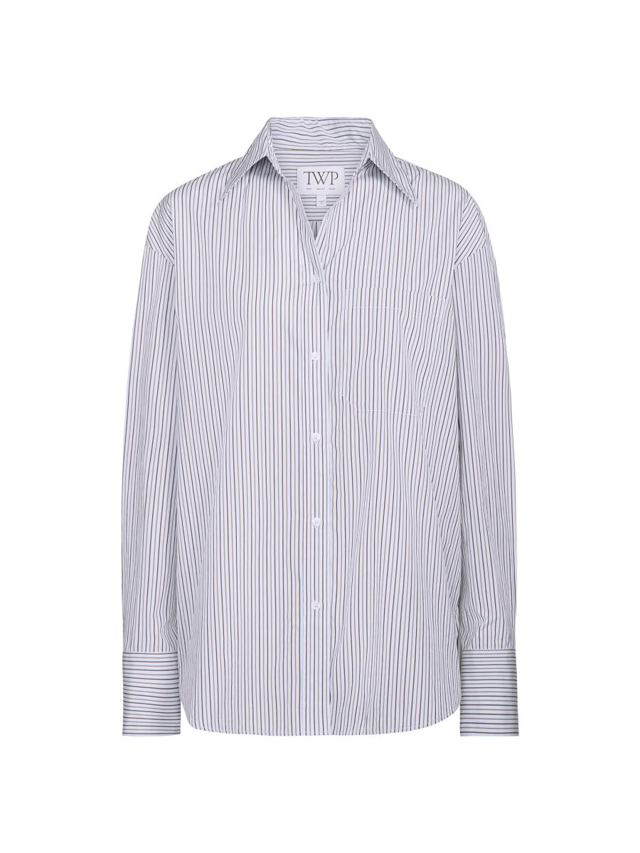 TWP Modern Big Joe Striped Cotton Button-Front Shirt | Saks Fifth