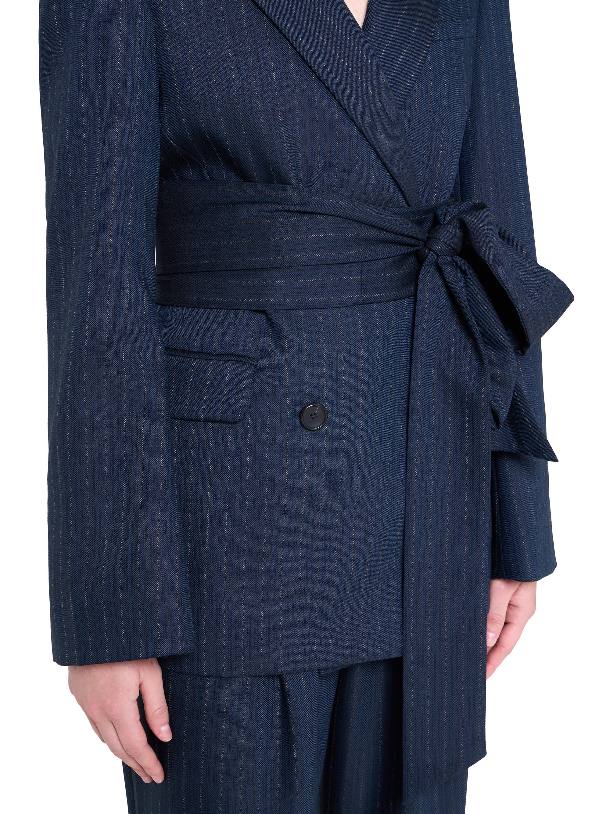 TWP Delancey Striped Stretch-Wool Belted Blazer | Saks Fifth Avenue