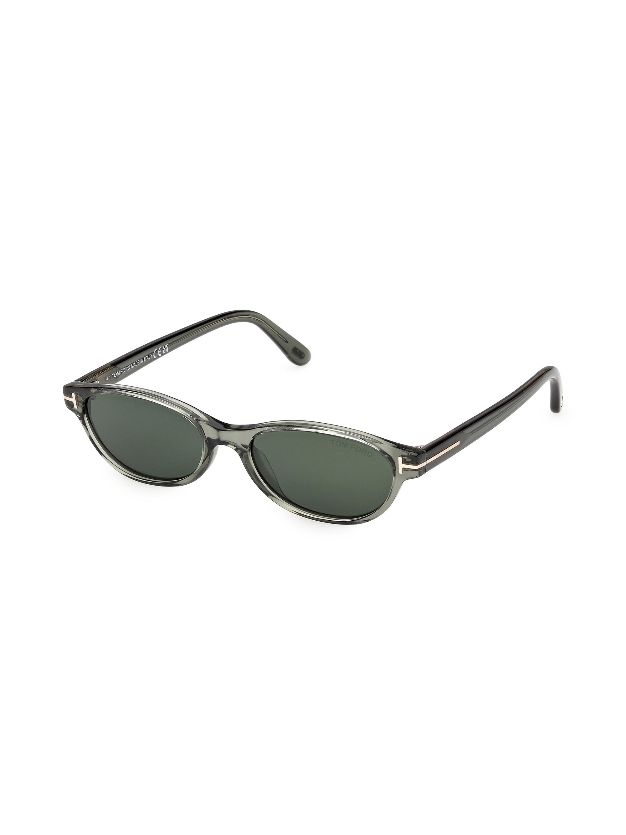 TOM FORD Women's Chloe 52MM Oval Sunglasses - Black Green