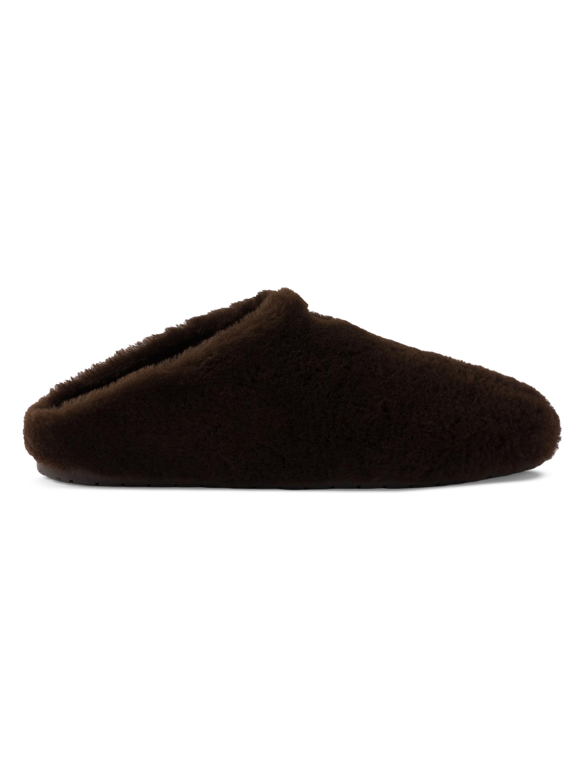 Prada Women's Shearling Mules - Brown