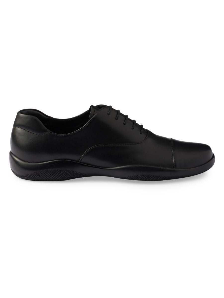 Prada Toblach Laced Leather Shoes | Saks Fifth Avenue