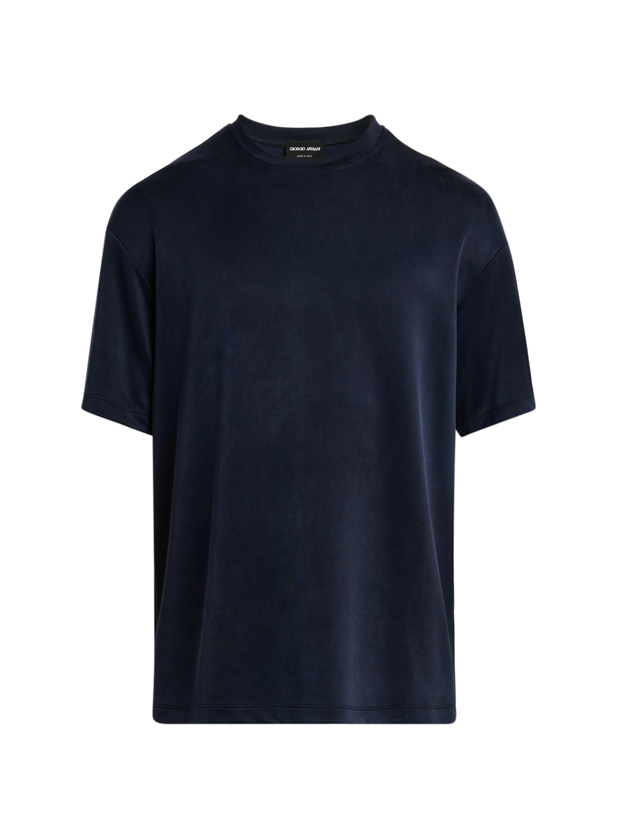 Giorgio Armani Men's Jersey Crewneck T-Shirt - Blue Navy