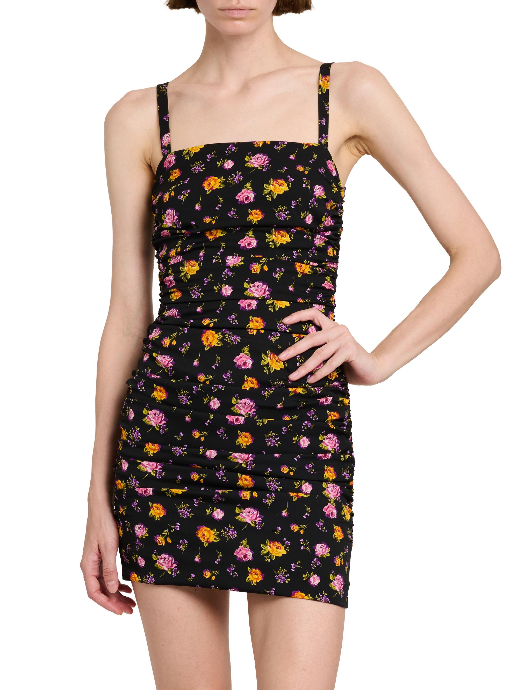 Dolce&Gabbana Floral Silk-Blend Body-Con Minidress | Saks Fifth Avenue