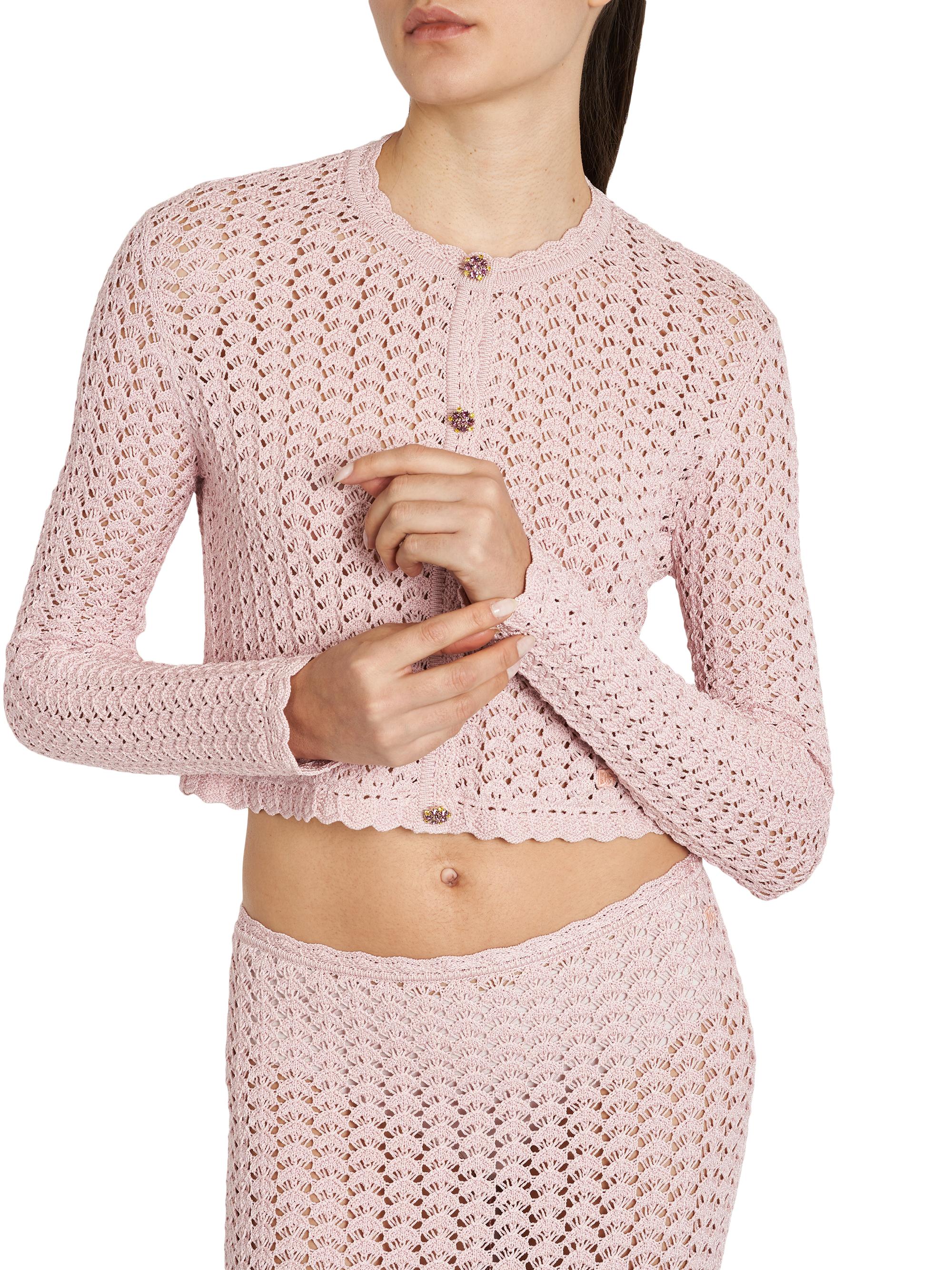 Dolce&Gabbana Crochet Knit Crop Cardigan | Saks Fifth Avenue