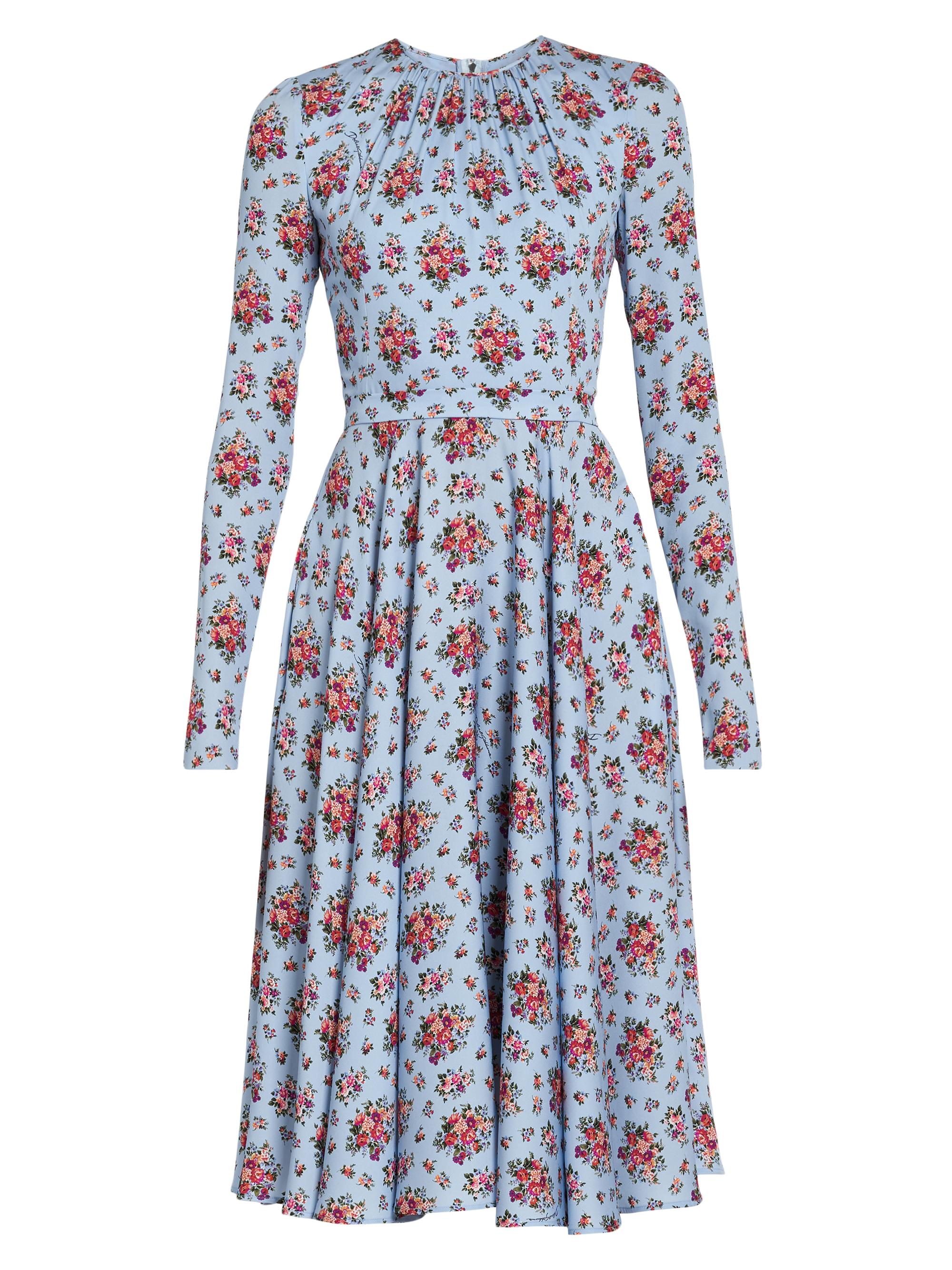 Dolce & Gabbana Women's Floral Silk-Blend Midi-Dress - Mazzolini Fiori Fcel
