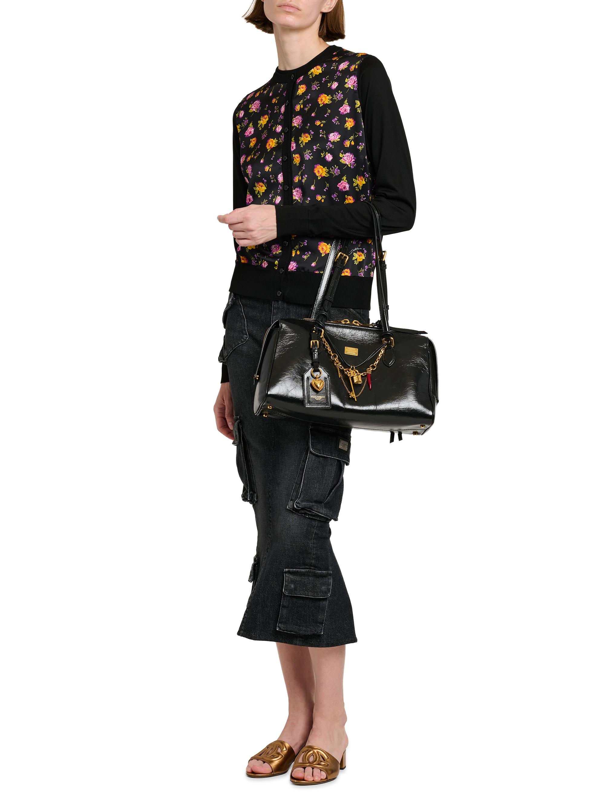 Dolce&Gabbana Mixed-Media Silk Cardigan | Saks Fifth Avenue