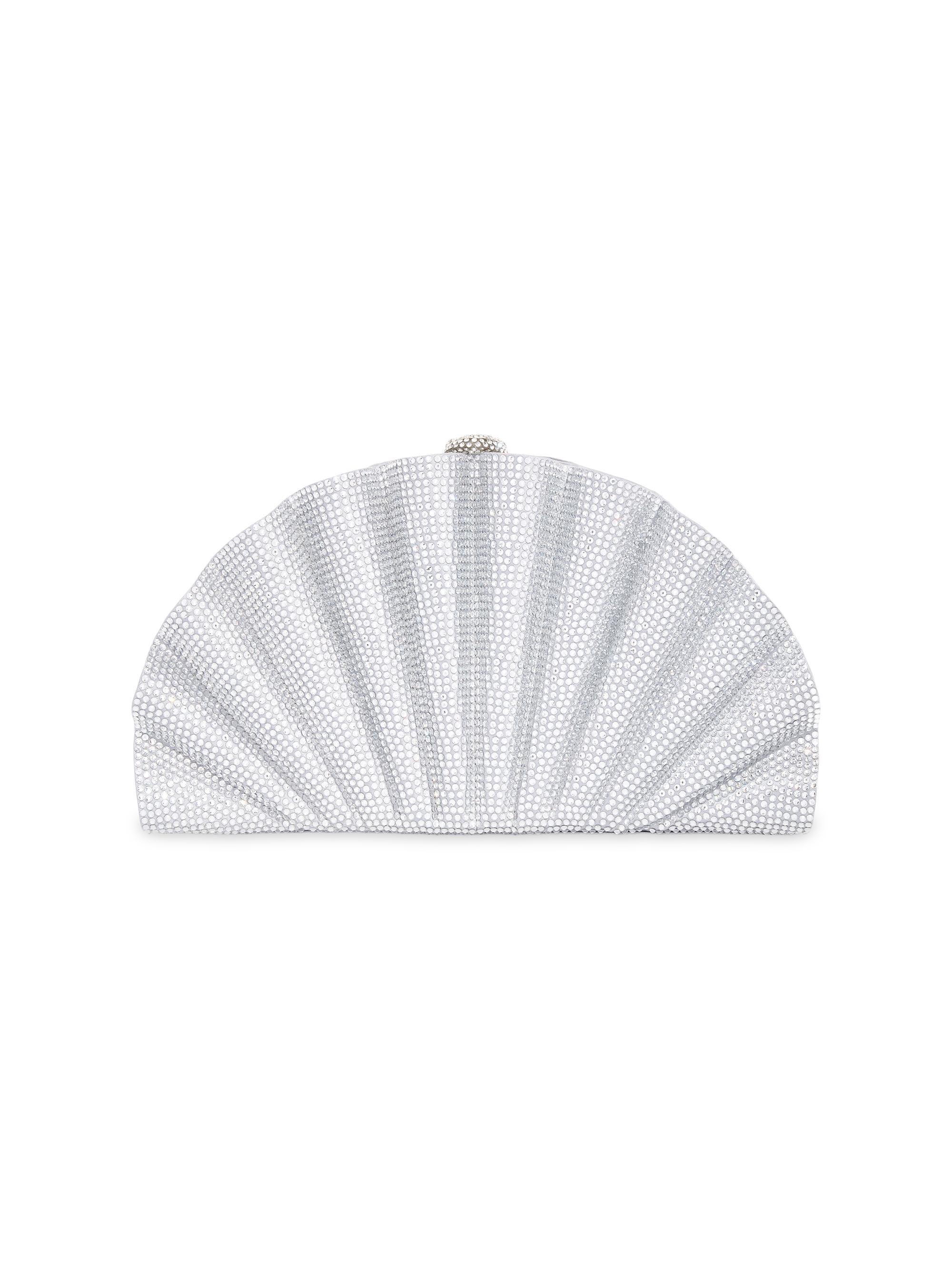 Judith Leiber Couture Women's Origami Fan Crystal Clutch - Silver Rhine