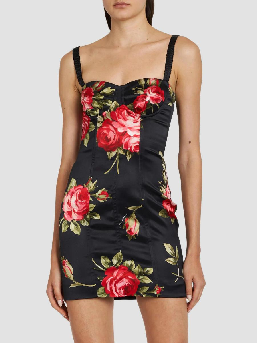 Dolce&Gabbana Floral Bustier Minidress | Saks Fifth Avenue