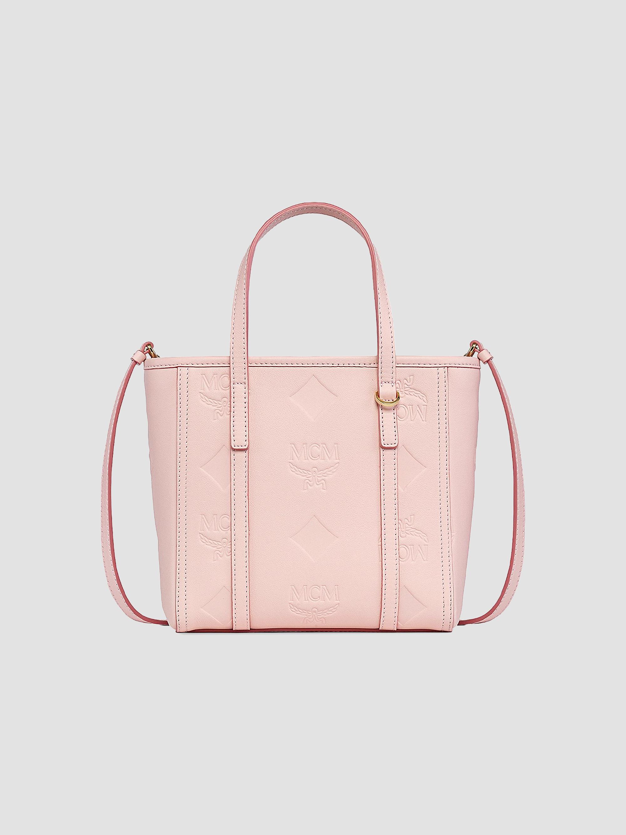 MCM Women's Mini Toni Visetos Cotton Shopper Tote Bag - Lotus Pink