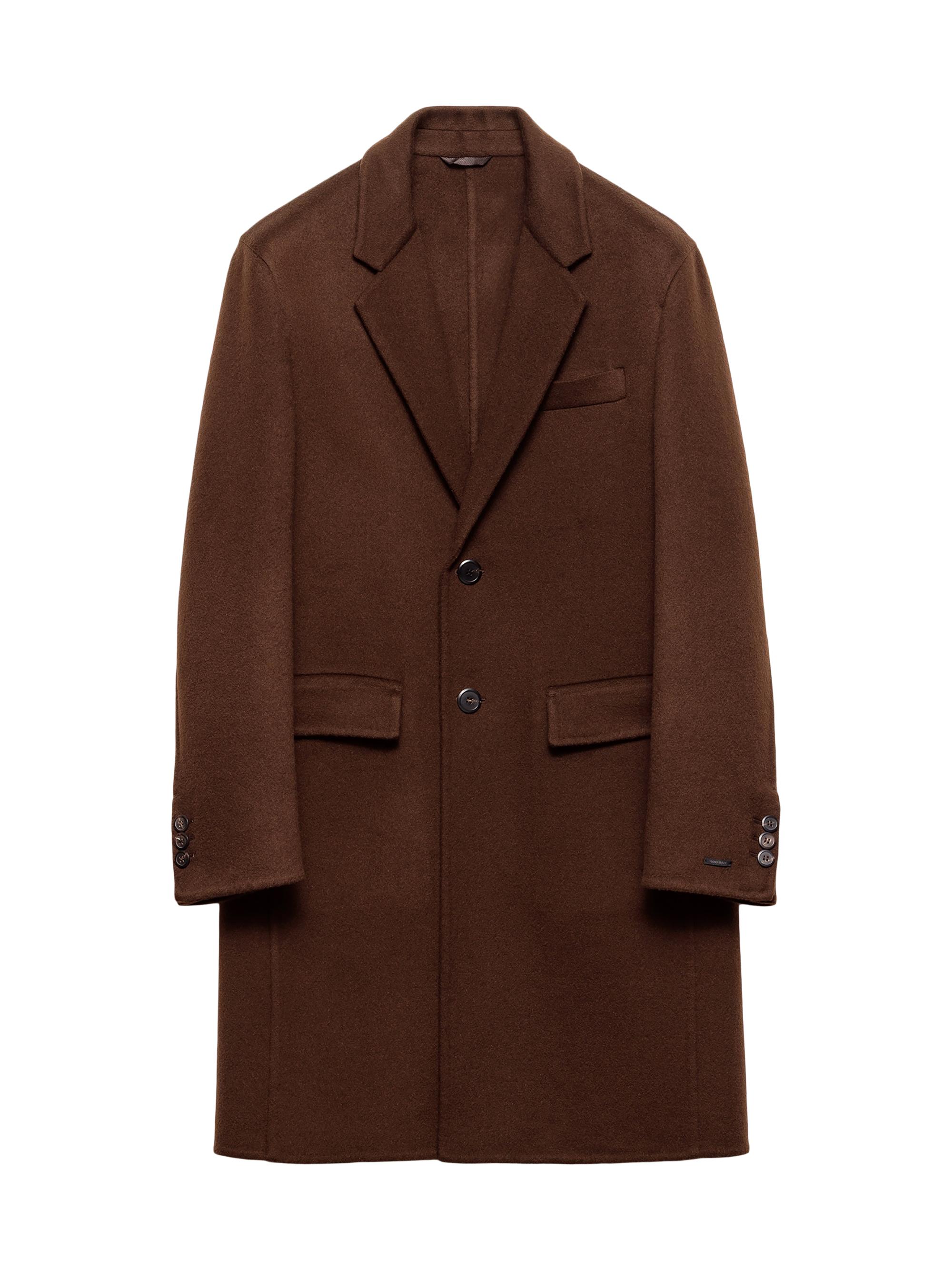 Prada Single-Breasted Wool Blend Coat | Saks Fifth Avenue