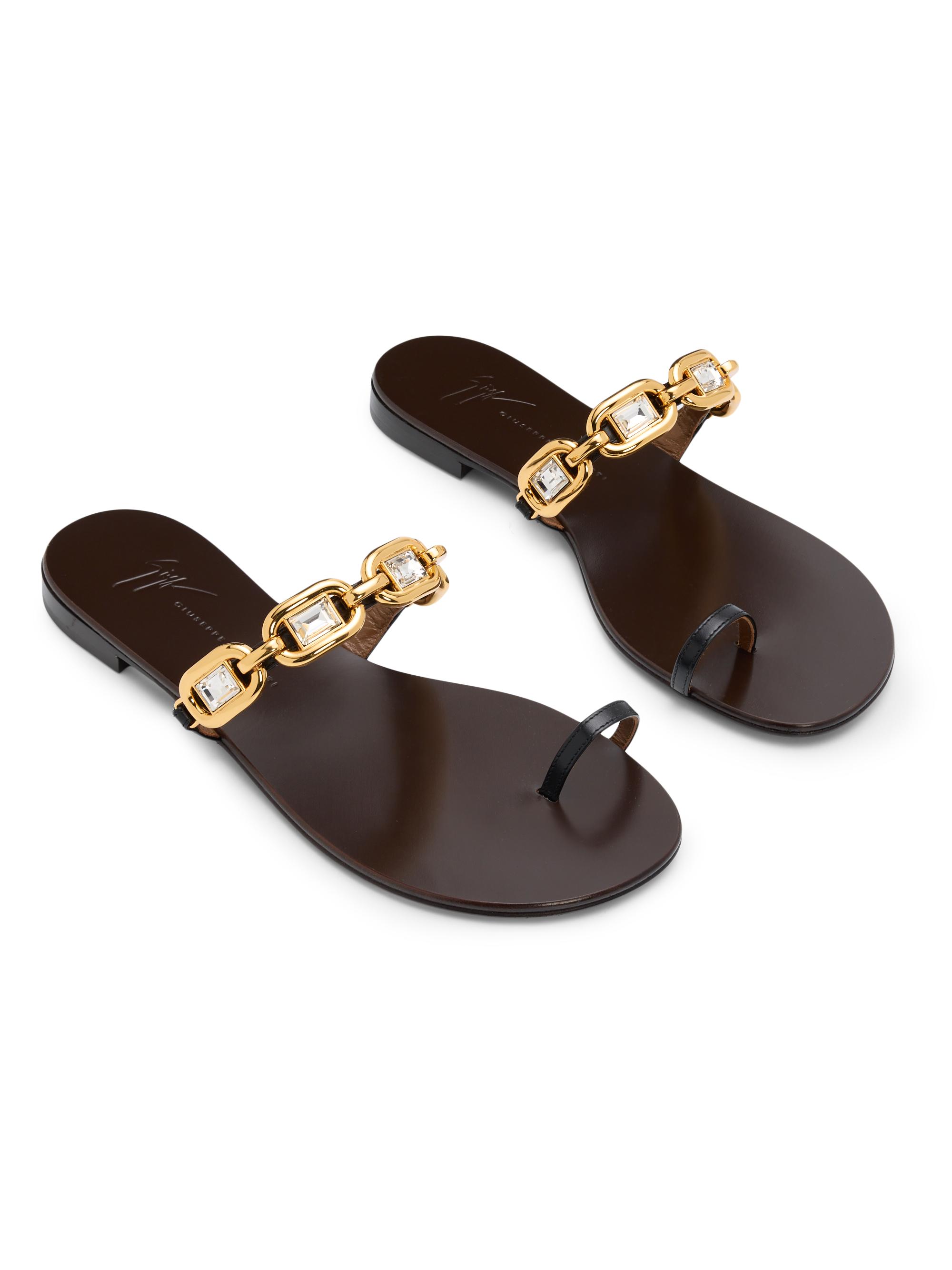 Giuseppe Zanotti Jewel Crystal-Embellished Flat Sandals | Saks