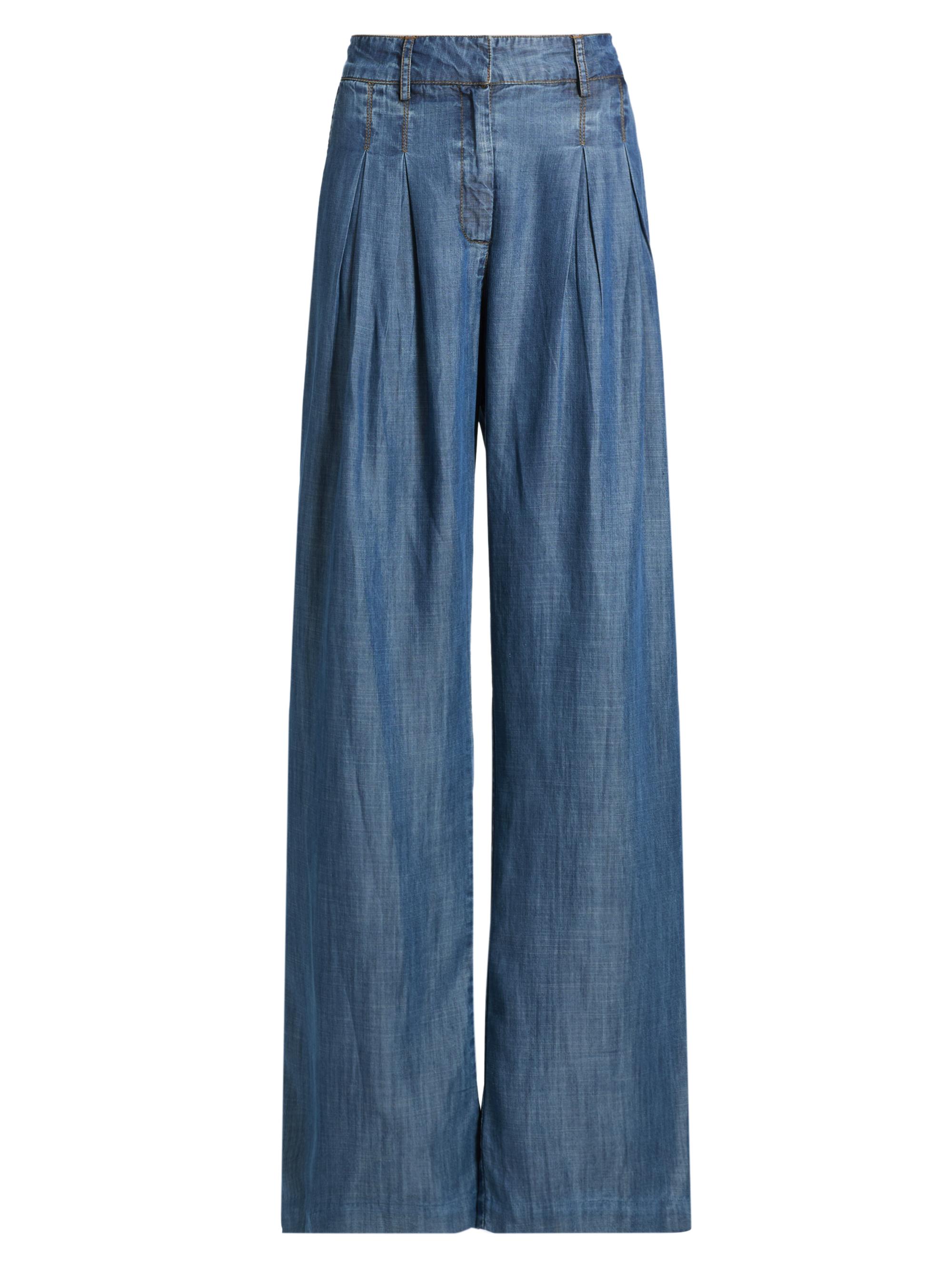 Ramy Brook Women's Oscar Chambray Wide-Leg Pants - Chambray
