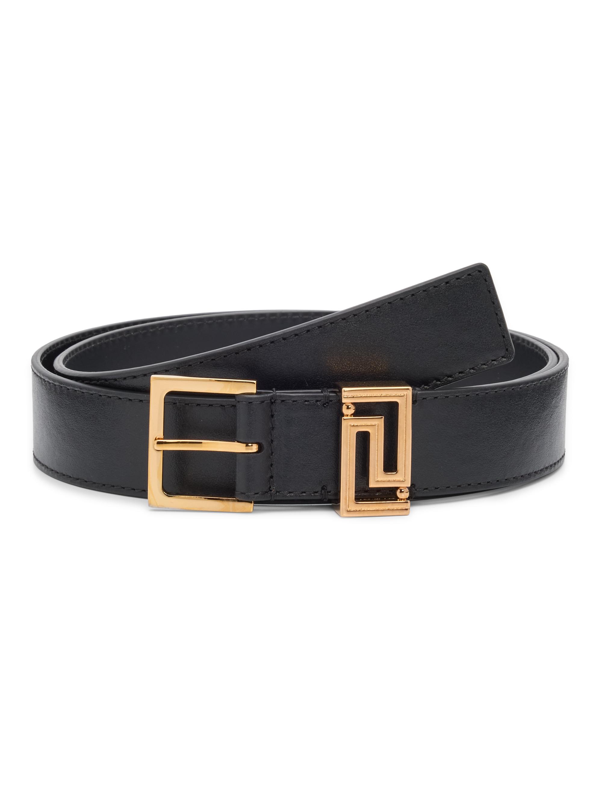 Versace Medusa Safety Pin Leather Belt | Saks Fifth Avenue