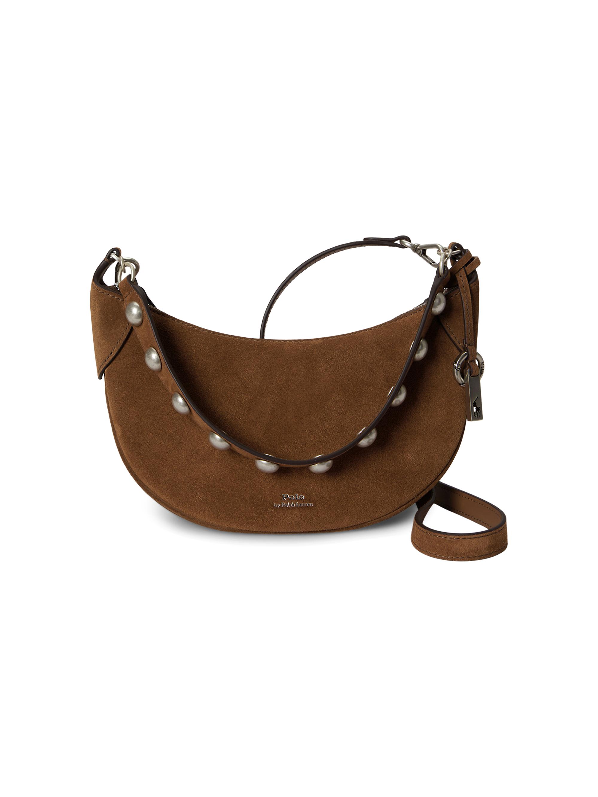 Polo Ralph Lauren Women's Studded Suede Convertible Crossbody Bag - Cinnamon