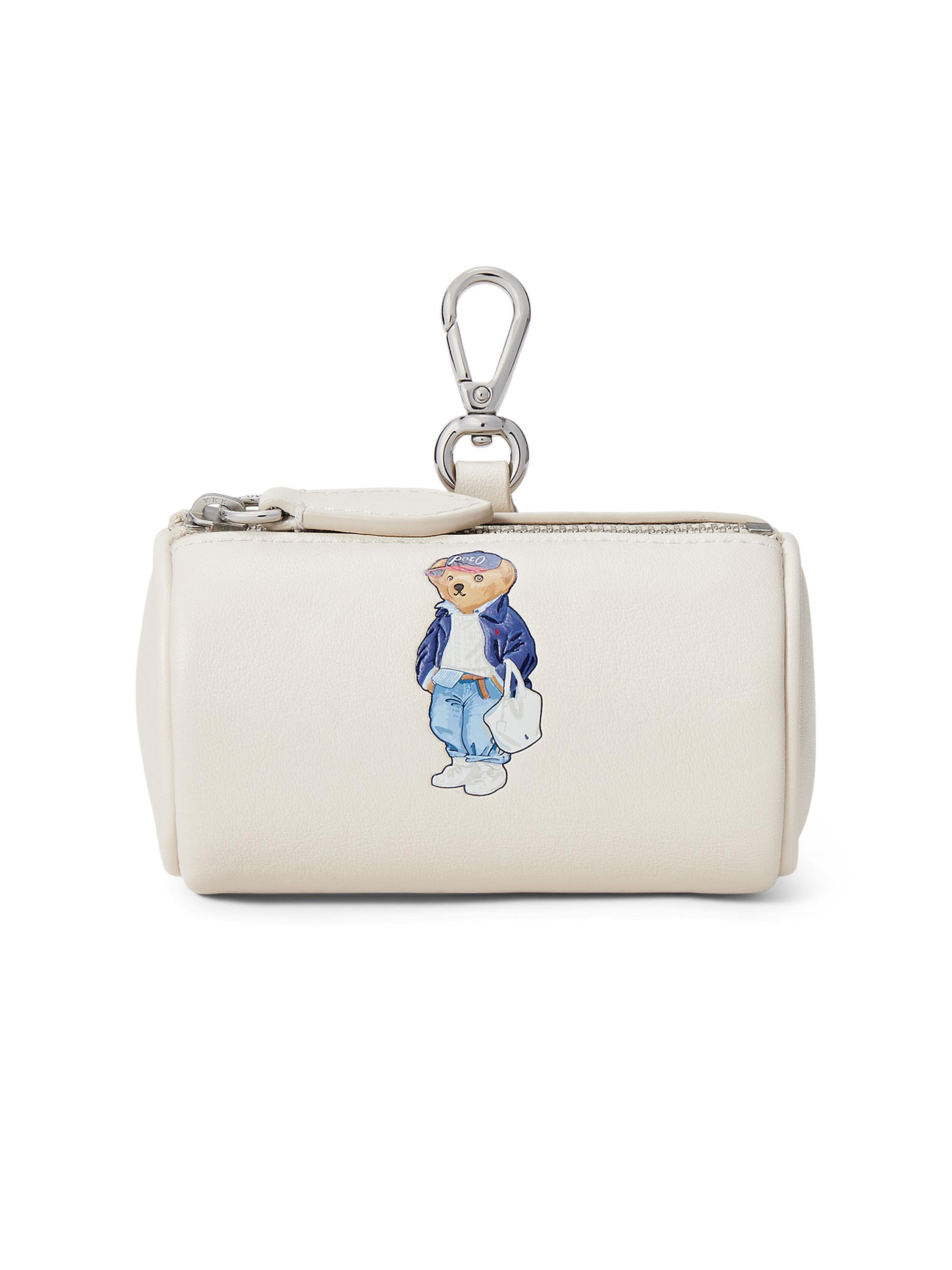 Polo Ralph Lauren Women's Spring Bear Leather Coin Purse - Parchment