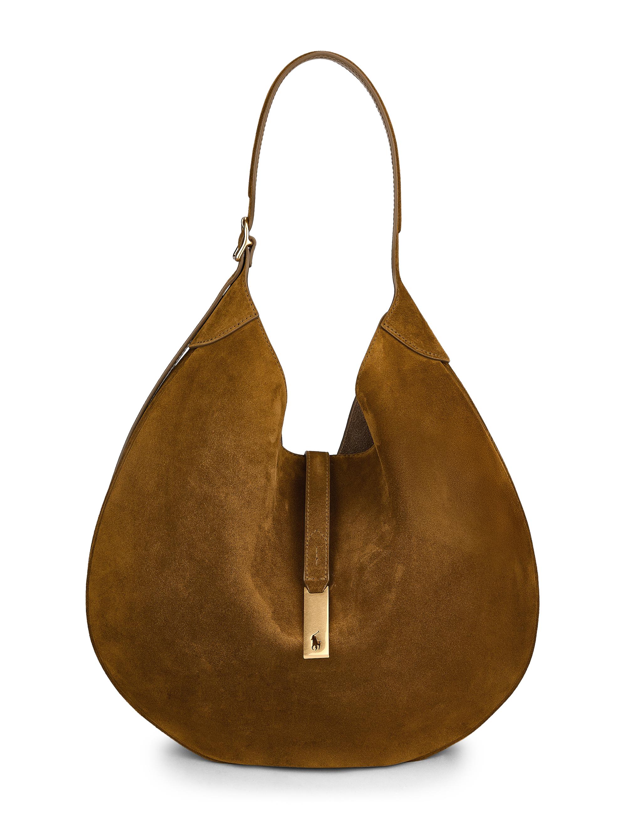 Polo Ralph Lauren Women's Polo ID  Suede Shoulder Bag - Artichoke