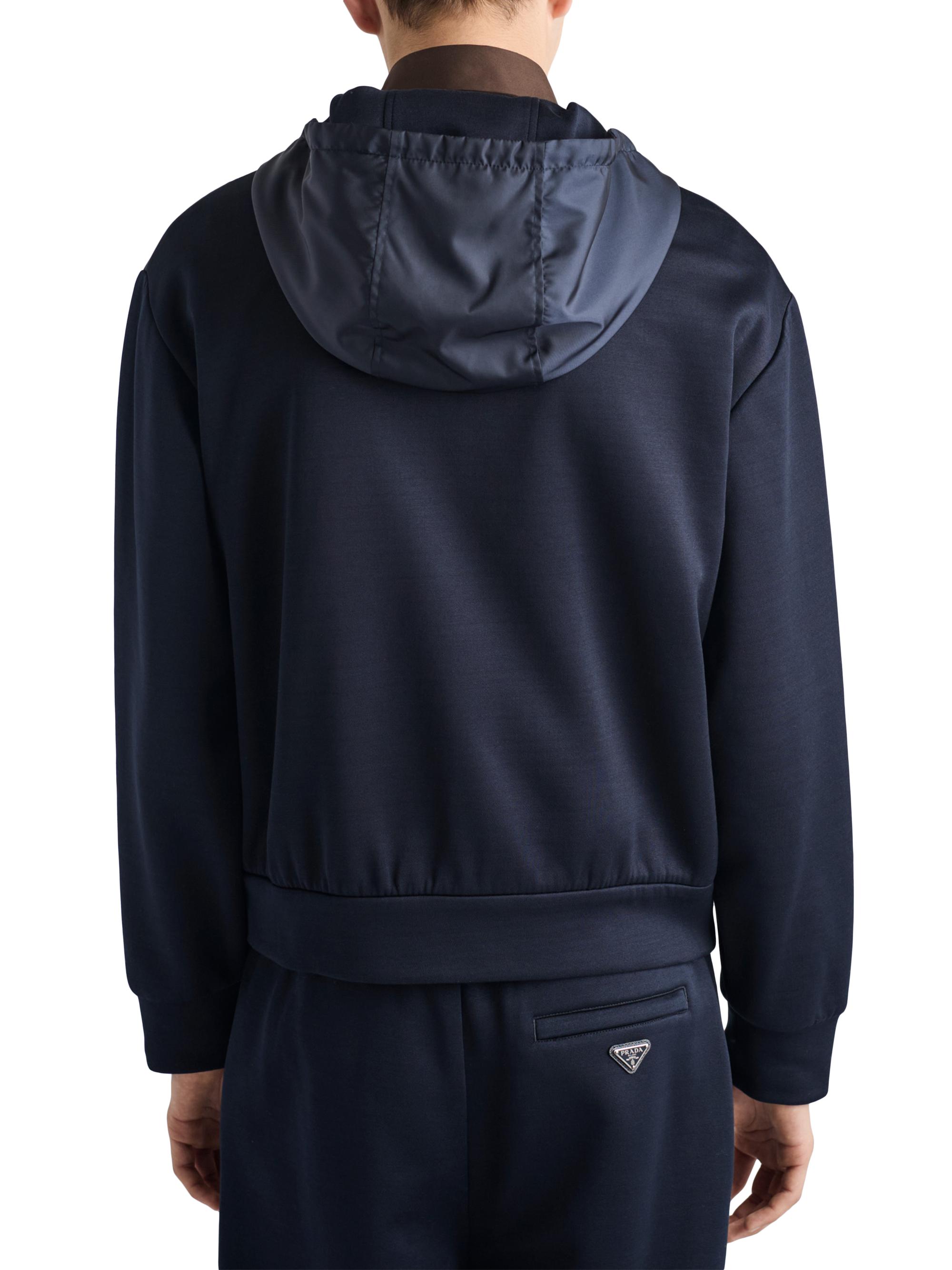 Prada Technical Cotton and Re-Nylon Hoodie | Saks Fifth Avenue