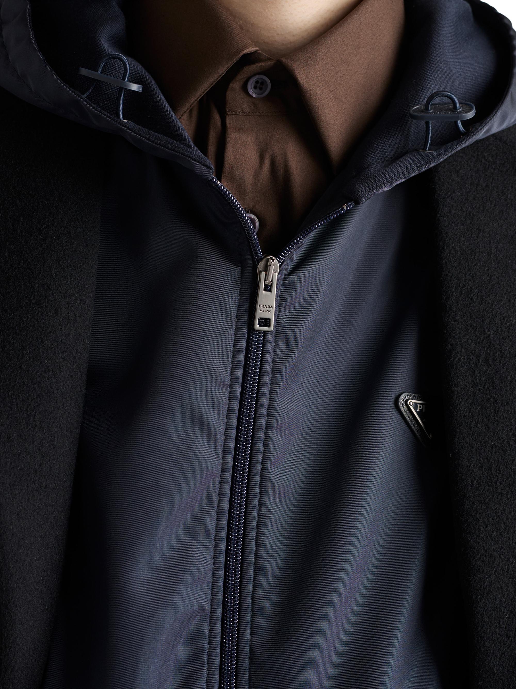 Prada Technical Cotton and Re-Nylon Hoodie | Saks Fifth Avenue