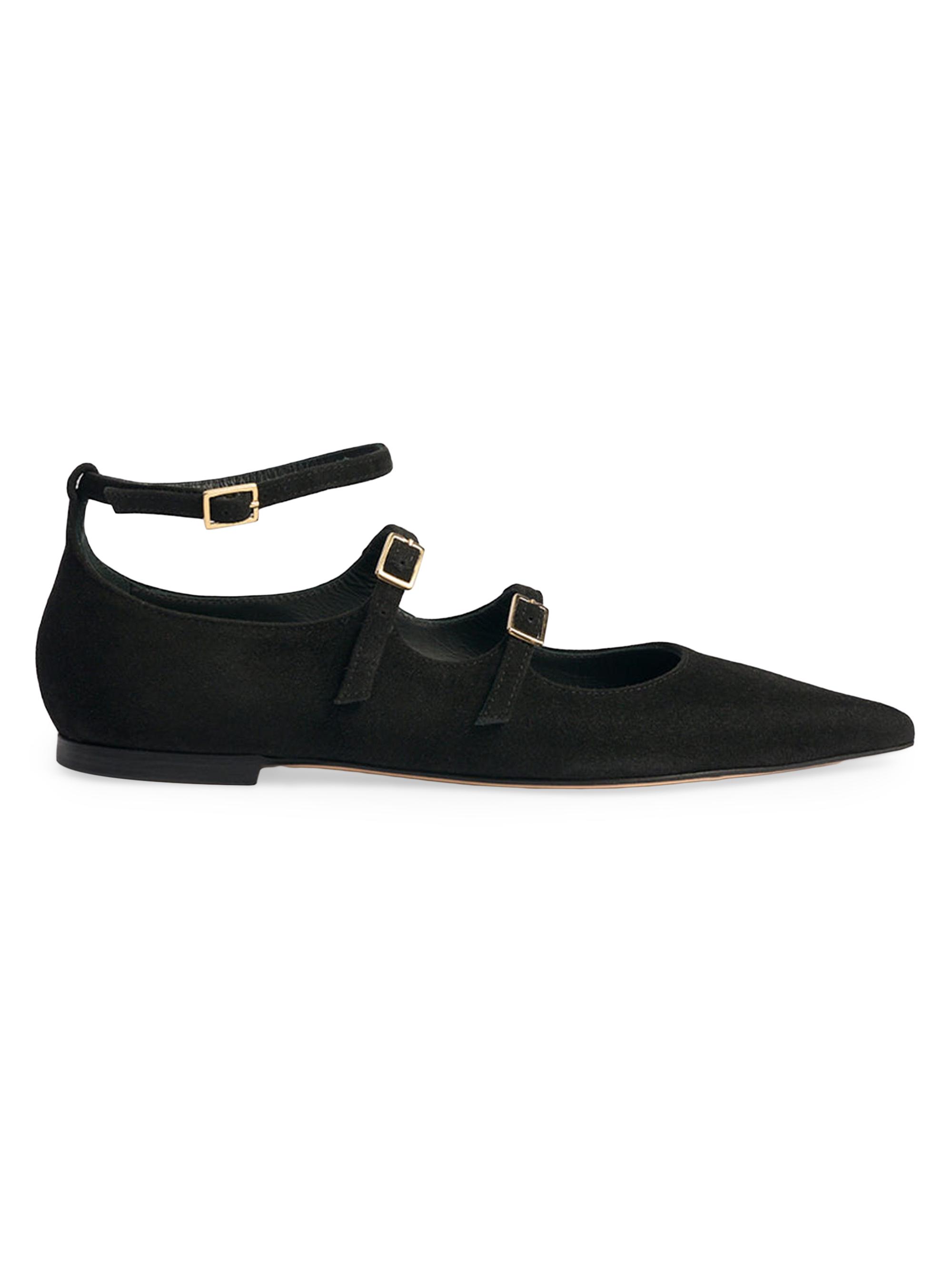 Marion Parke Women's Francine Suede Flats - Black