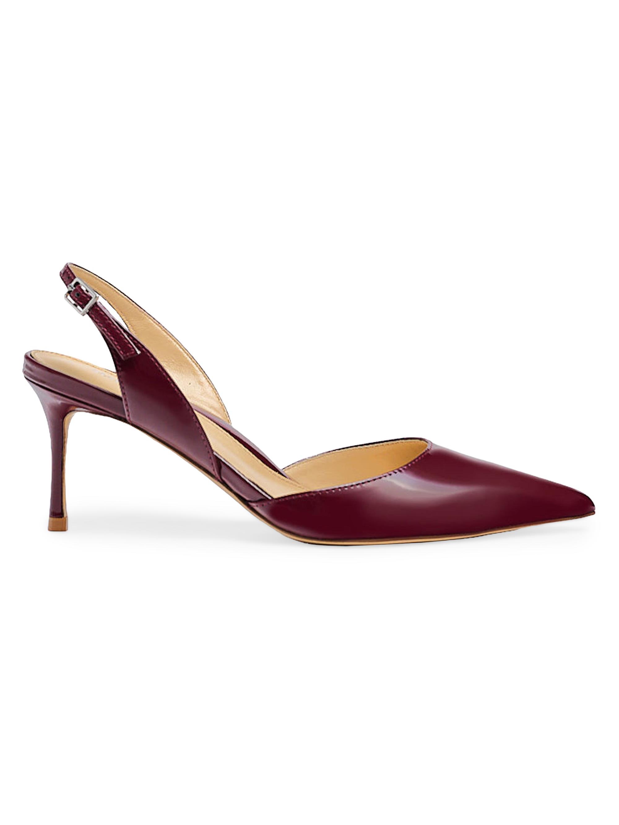 Marion Parke Classic 70MM Patent Leather Slingback Pumps Saks