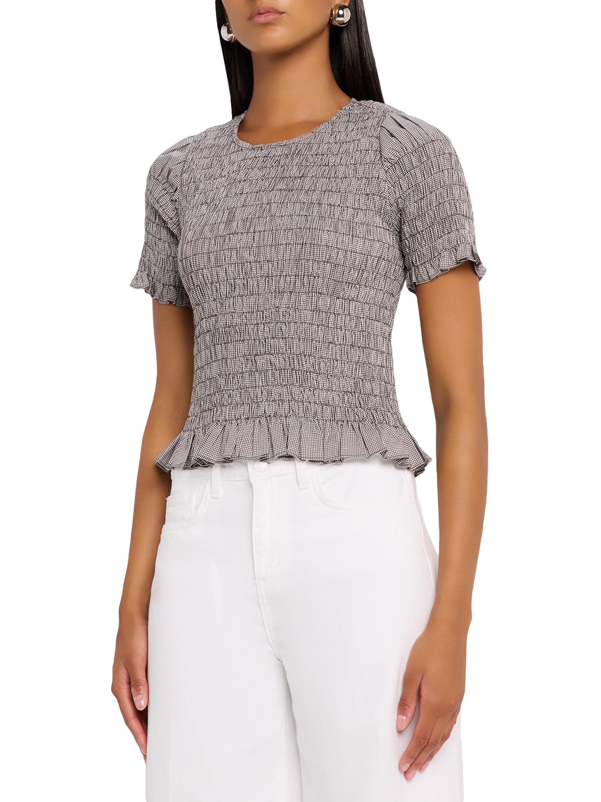 Edda Smocked Cotton Gingham Top